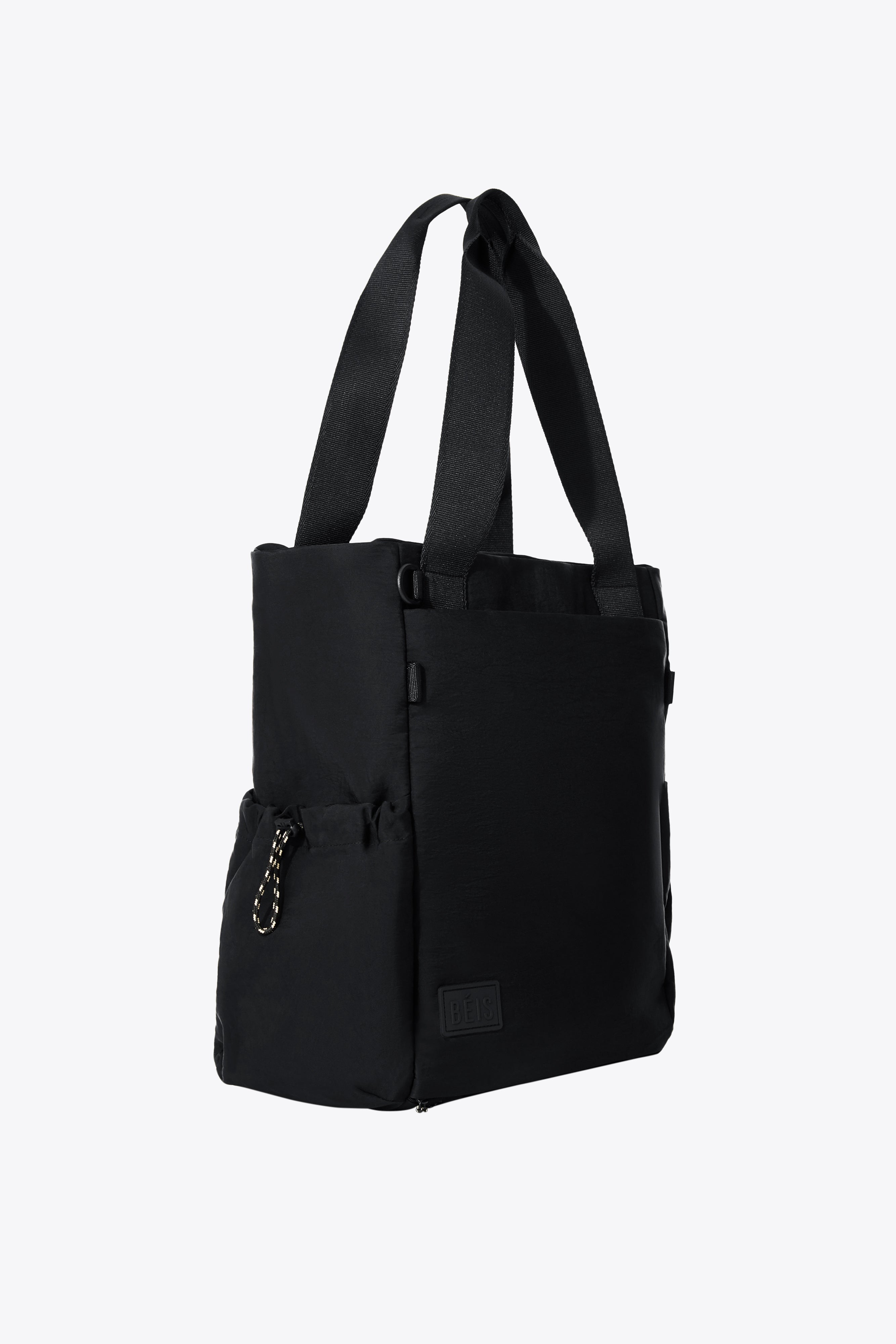 Premium Black Sport Tote Bag - Durable Gym & Yoga Bag with Pockets - Perfect for Workouts, Travel & Beach Day Essentials