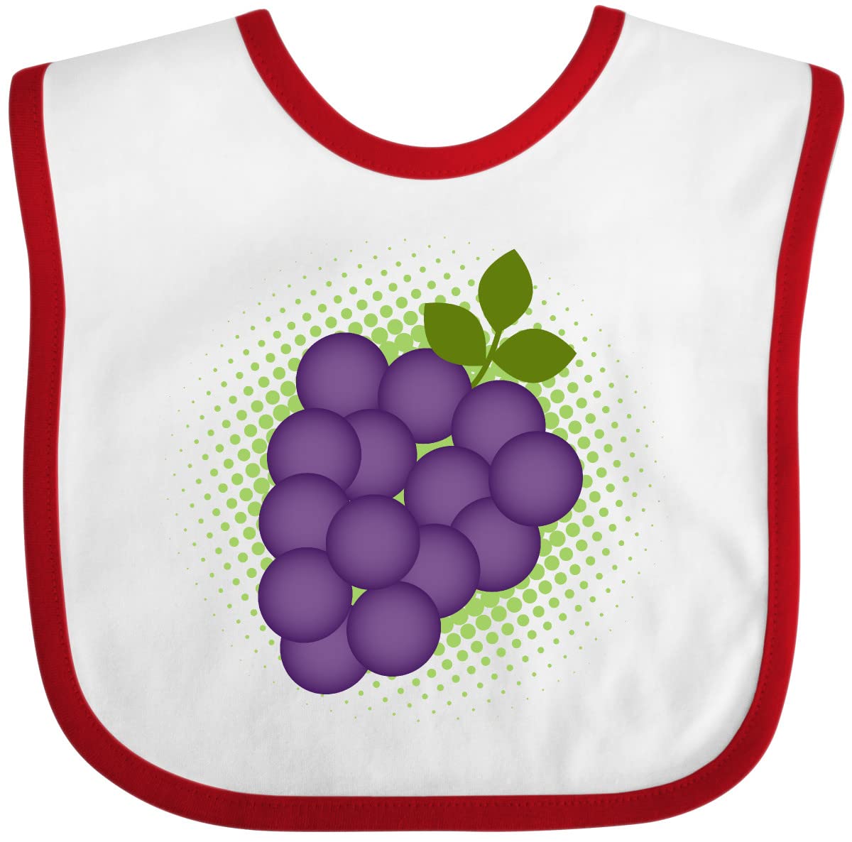 Inktastic Grapes Vineyard Fruit Grape Grower Baby Bib - Soft Cotton Drool Bib for Infants & Toddlers - Perfect for Feeding Time, Teething, and Everyday Use