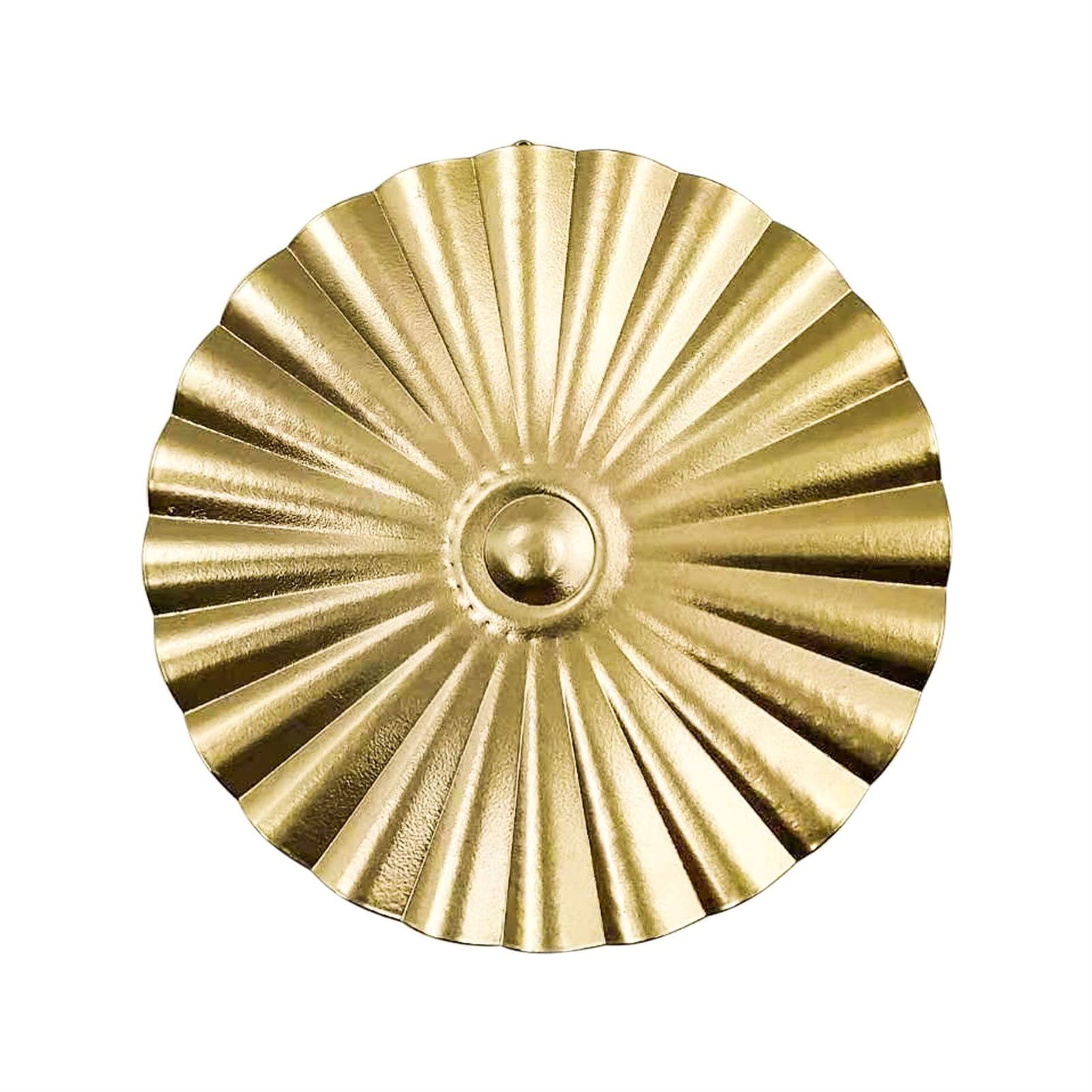 Round Metal Wall Art Decor - Easy to Install Iron Sunlight Reflecting Hanging Ornament for Farmhouse, Home, Office, Bedroom & Garden - Perfect for Indoor & Outdoor Decoration