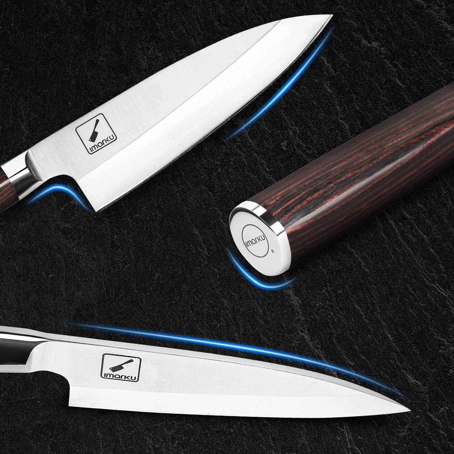 Imarku 7-inch Deba Knife - Ultra Sharp Japanese Sushi & Fish Fillet Knife with Stainless Steel Single Bevel Blade, Ergonomic Handle - Perfect for Sushi Making, Fish Cutting & Kitchen Prep - Ideal Gift for Chefs, Mom & Dad (Birthday, Housewarming)