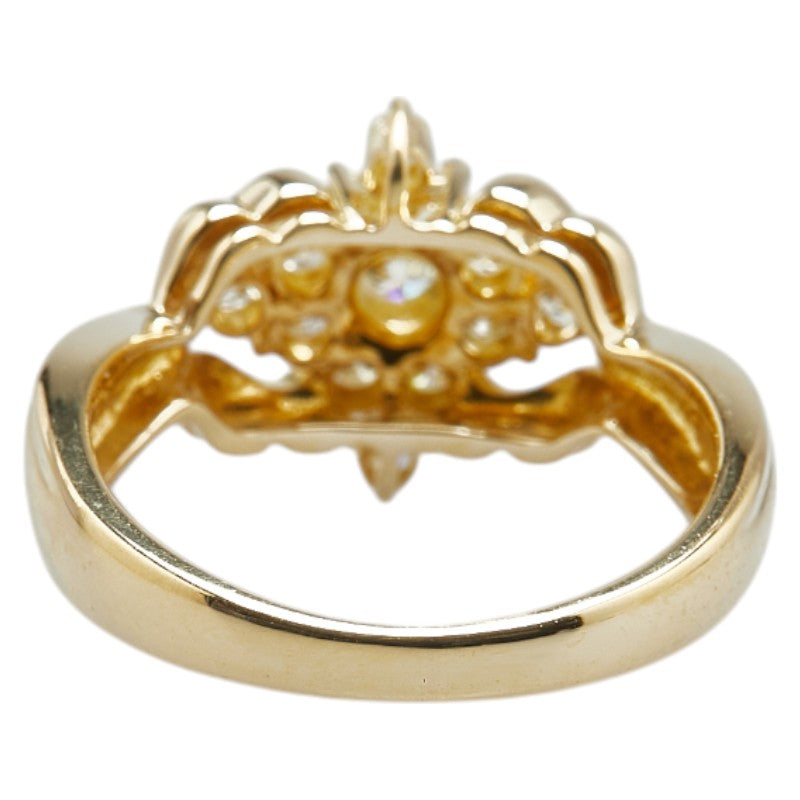 18K Yellow Gold Diamond Ring for Women - Elegant Solitaire Engagement & Wedding Band - Perfect for Proposals, Anniversaries & Special Occasions