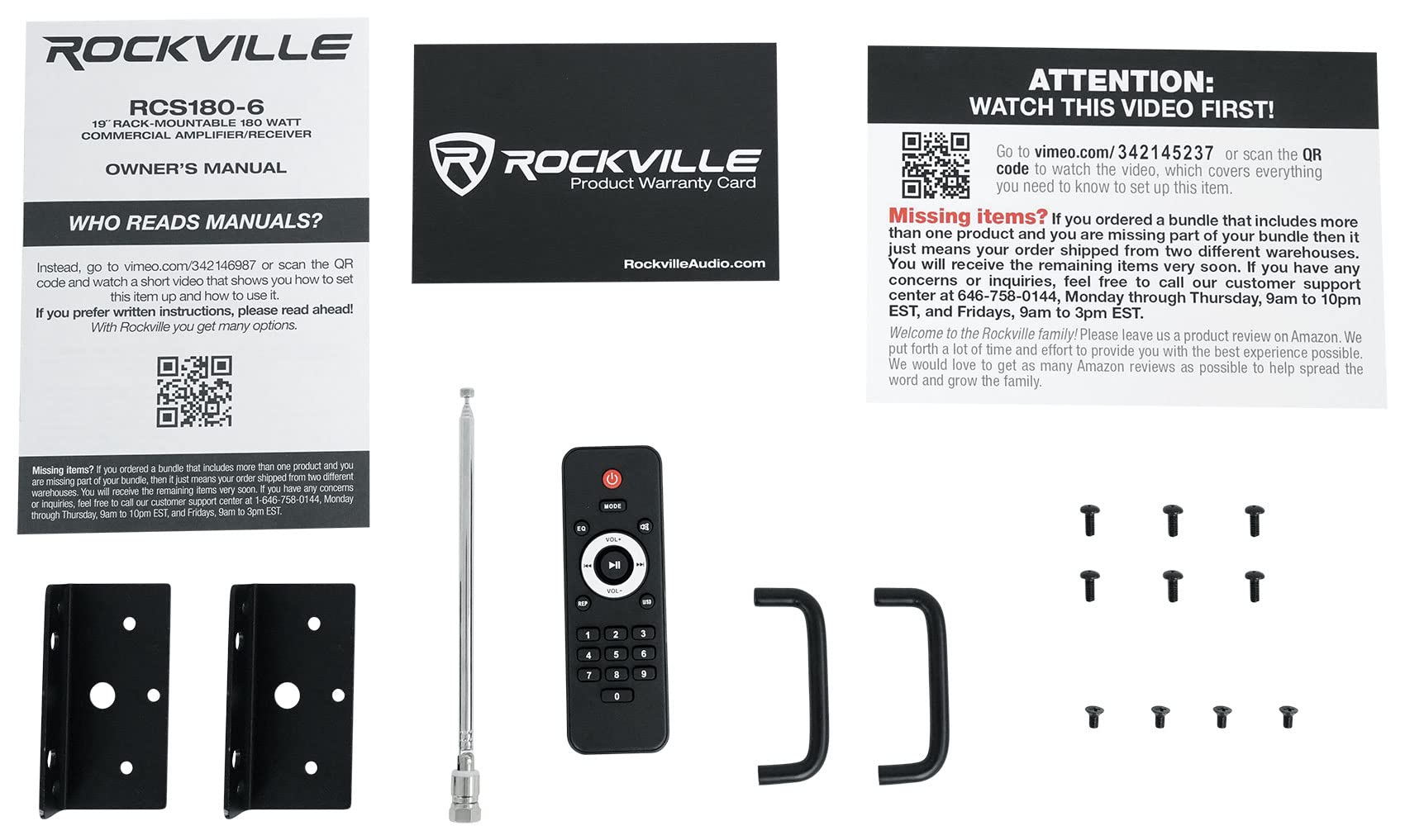 Rockville 6-Zone Commercial Amplifier + (10) 6.5
