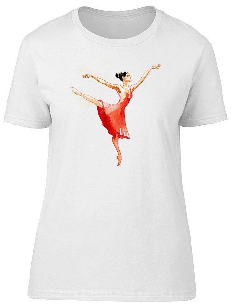 Red Ballet Tutu T-Shirt for Women - Elegant Ballerina Graphic Tee for Dance Class, Casual Wear & Ballet Lovers