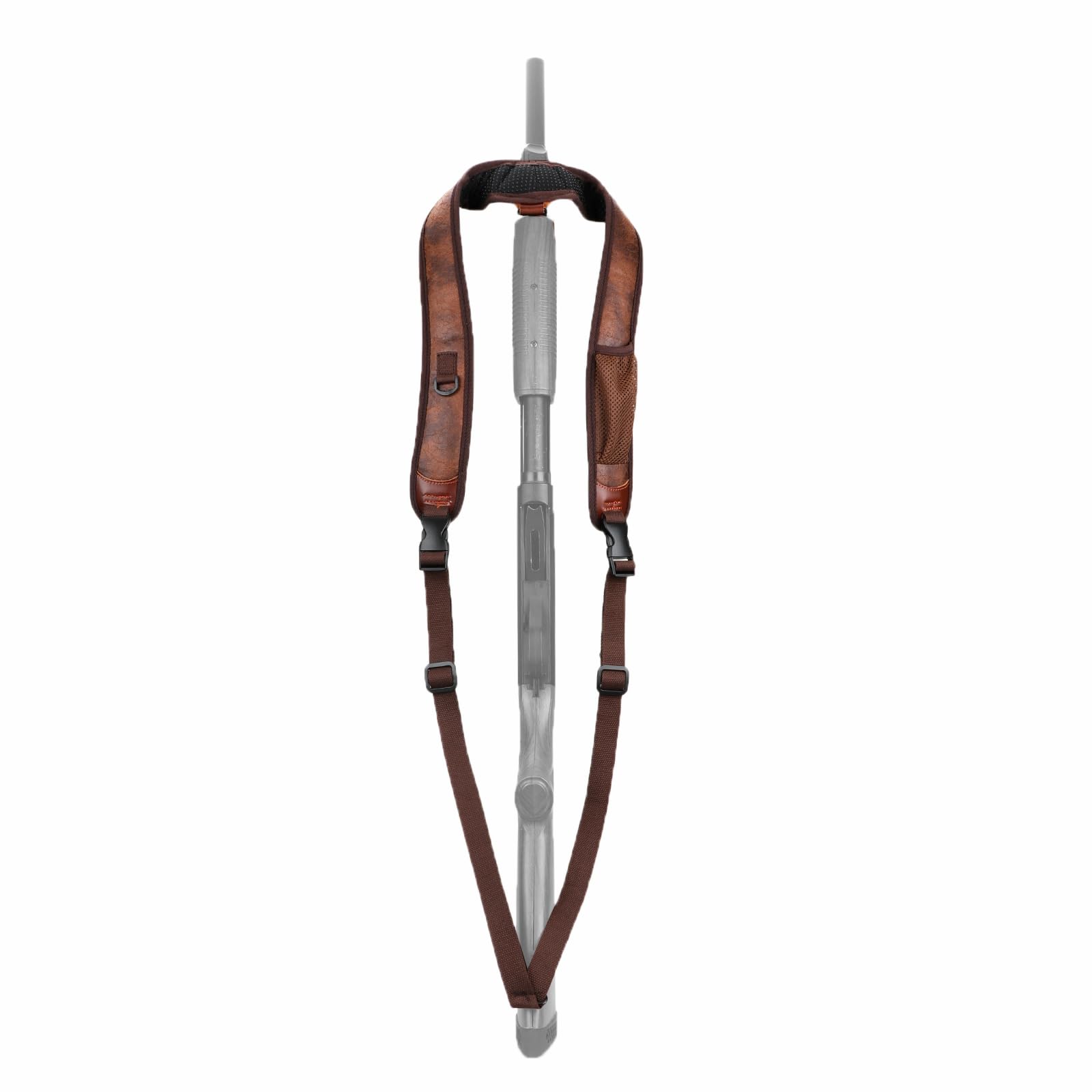 TOURBON PU Leather Backpack Style Rifle Sling - Adjustable Hunting & Shooting Shoulder Strap for Shotgun, Rifle, Bow - Perfect for Outdoor Adventures, Hunting Trips & Range Practice