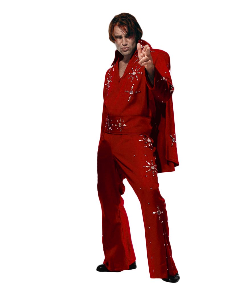 Elvis Presley Jumpsuit Costume for Men - 1970s Retro Theater Performance Outfit - Perfect for Halloween, Cosplay, and Stage Shows