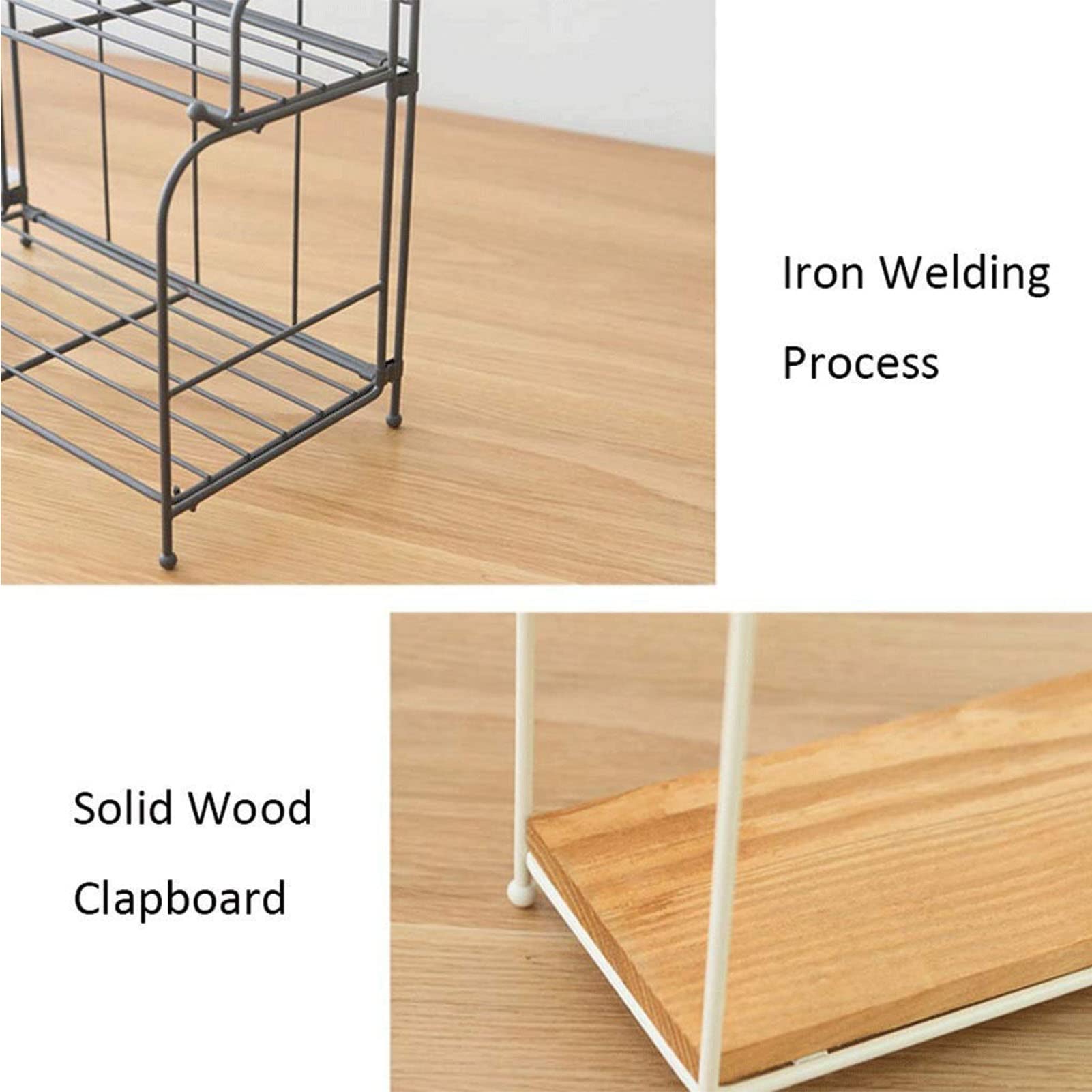 Double Desk Shelf & Bookshelf Organizer - Office Storage Rack for Cosmetics, Books & Decor | Space-Saving Dorm Room & Home Office Solution