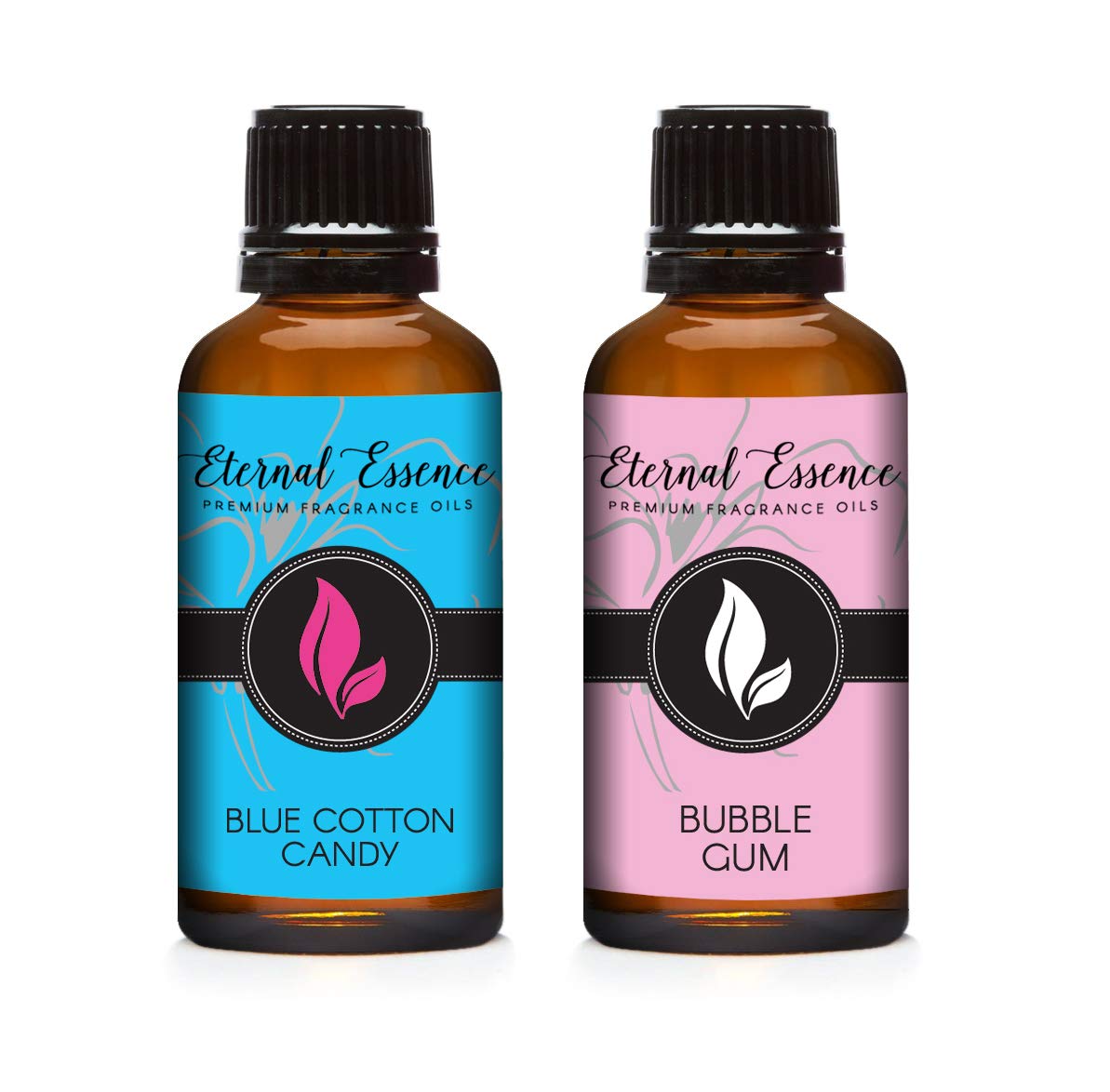 Eternal Essence Premium Fragrance Oils 2 Pack (30ml) - Blue Cotton Candy & Bubble Gum Scent for Candle Making, Soap Crafting, Aromatherapy, Diffusers | Home & Office Air Freshener, Relaxation Gift Set