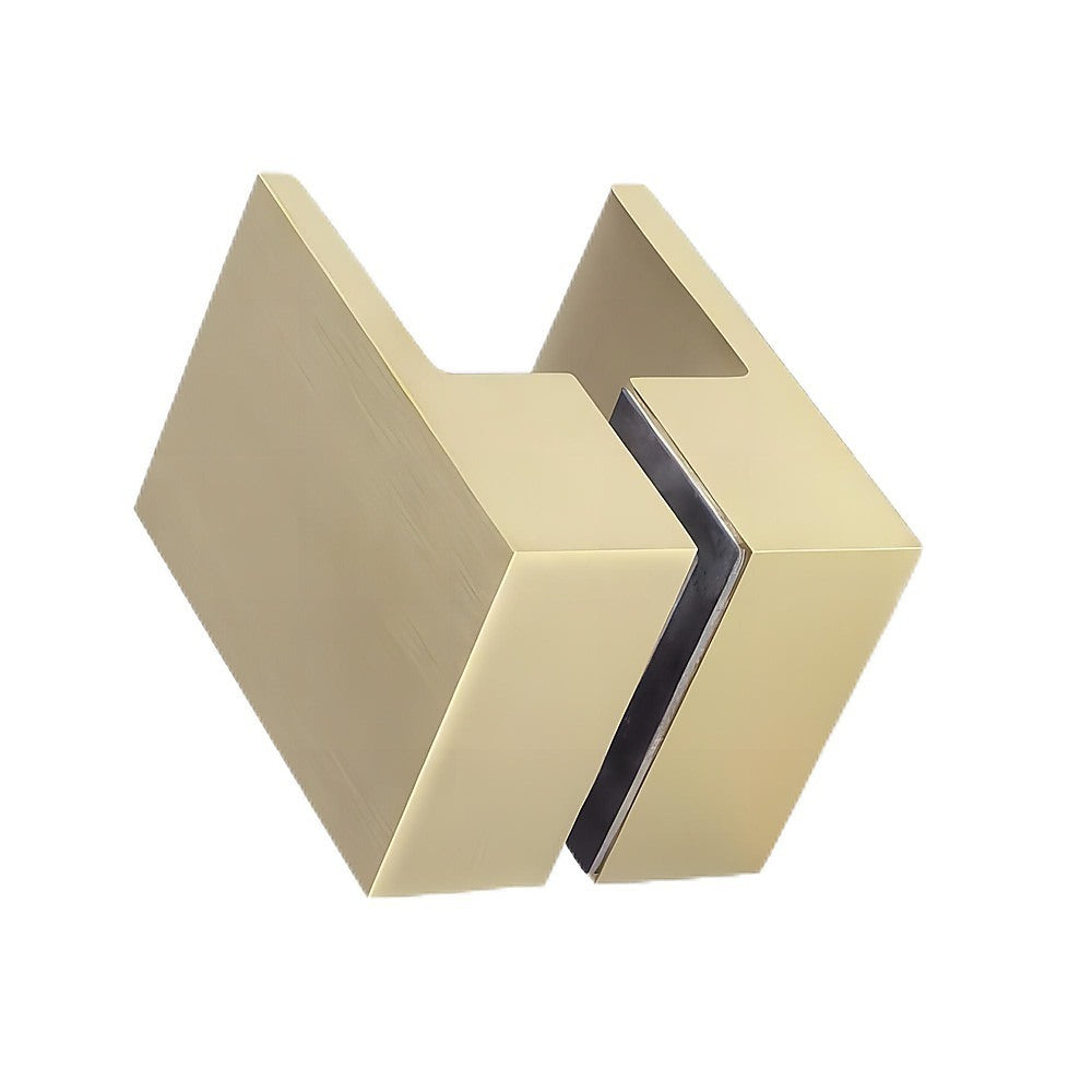 120cm Frameless Shower Screen with Gold Brackets & Stainless Steel Hinges - Square Double Pull Handle for Bathroom - Perfect for Modern Home, Hotel, and Spa Renovations