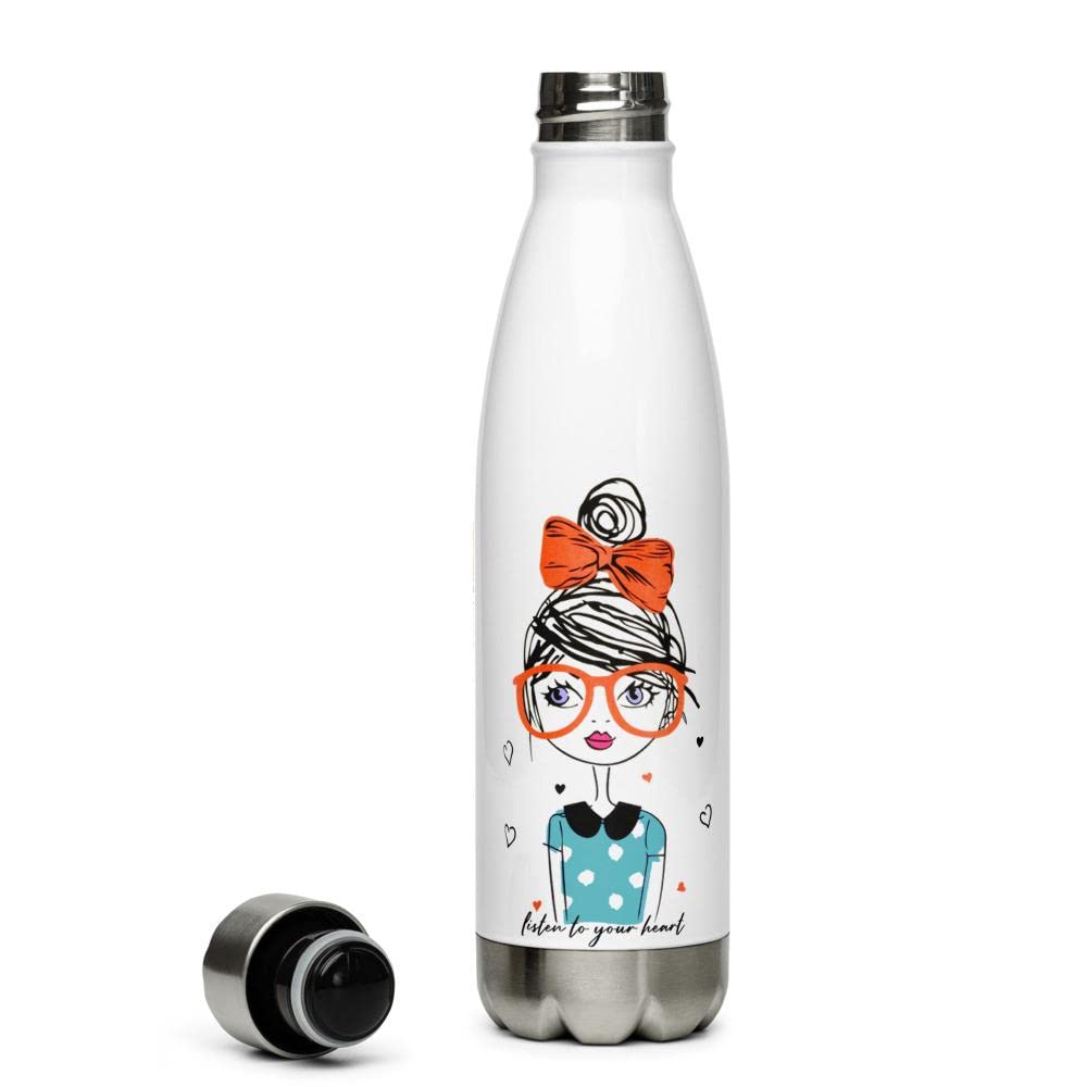 17 oz Stainless Steel Insulated Water Bottle - Motivational Self-Love & Positivity Quote for Women, Double-Walled Vacuum Flask for Hot & Cold Drinks - Perfect for Gym, Work, Hiking & Daily Self-Care
