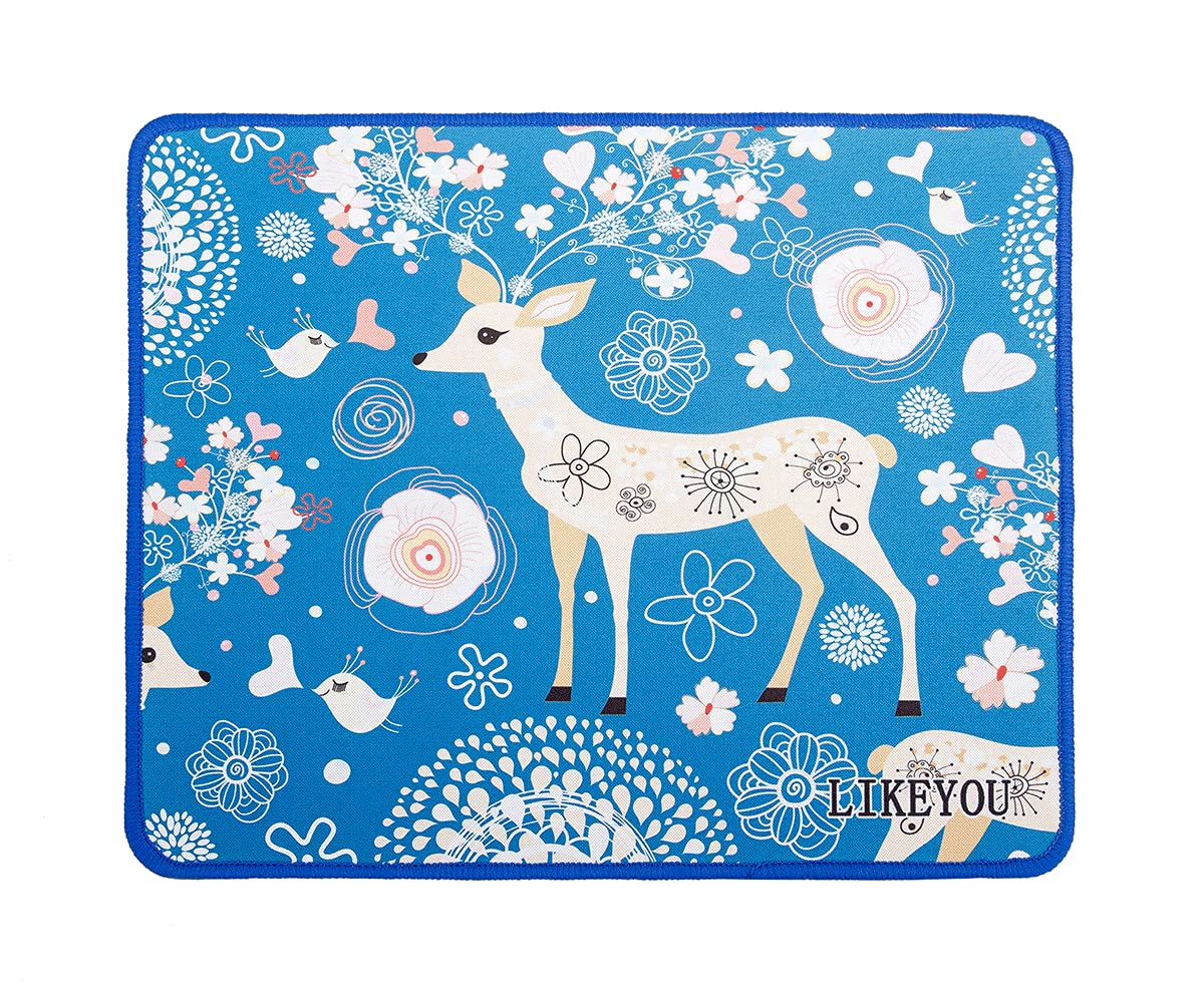 Cute Deer Design Computer Mouse Pad - Non-Slip Gaming Mousepad for Office & Home Use - Perfect for Laptops, PCs & Workstations (Black) - Ideal for Work, Gaming & Daily Computing