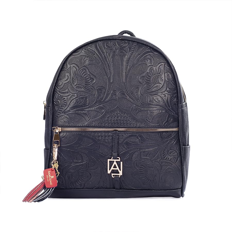 Handcrafted Leather Backpack for Women - Chiapas Model with Chiseled Engraving | Stylish & Durable Travel, Work & College Bag
