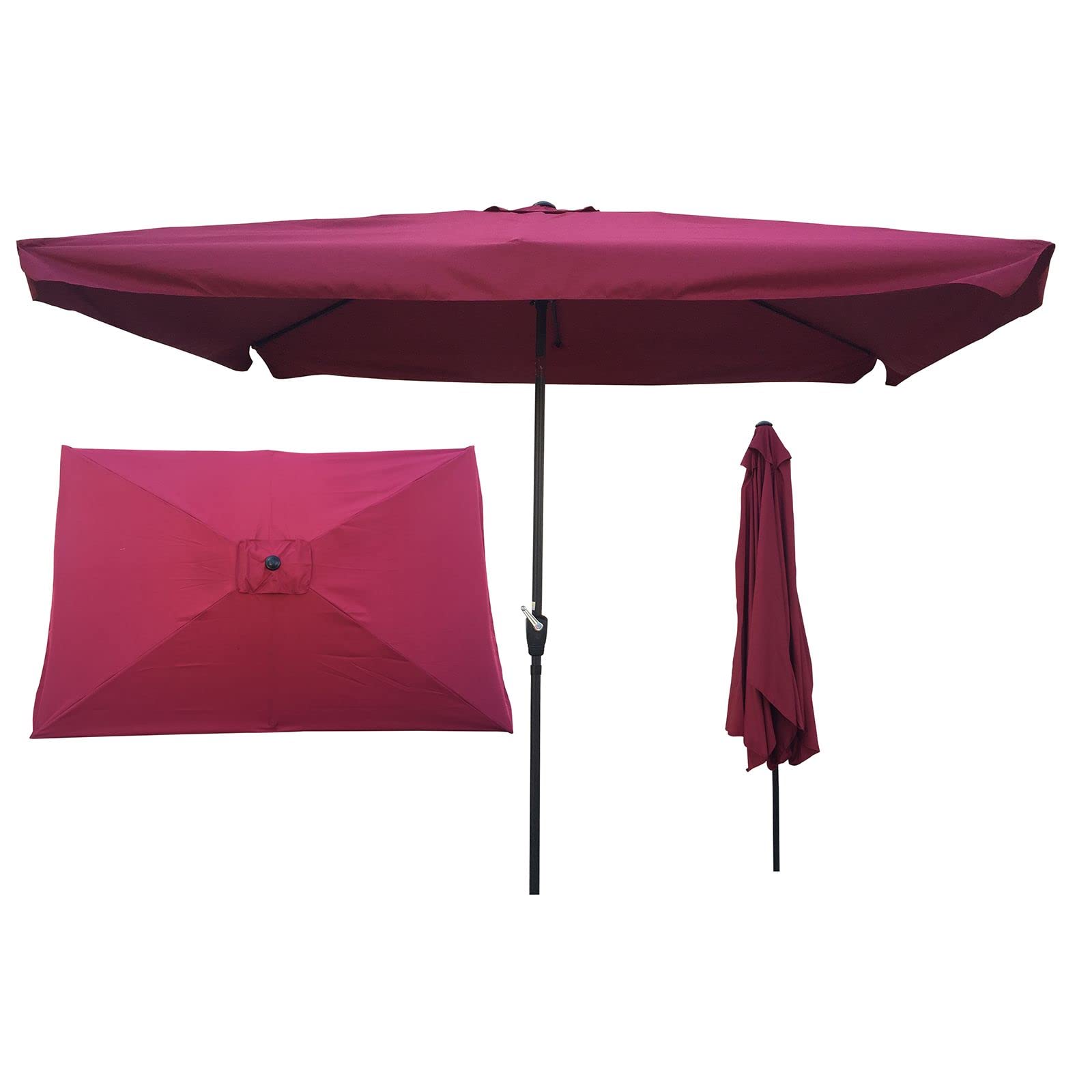 Windproof Cantilever Patio Umbrella - Navy Blue Outdoor Shade Umbrella for Deck, Garden, Backyard & Picnic | Portable & Durable for Patio, Poolside, and Beach Use