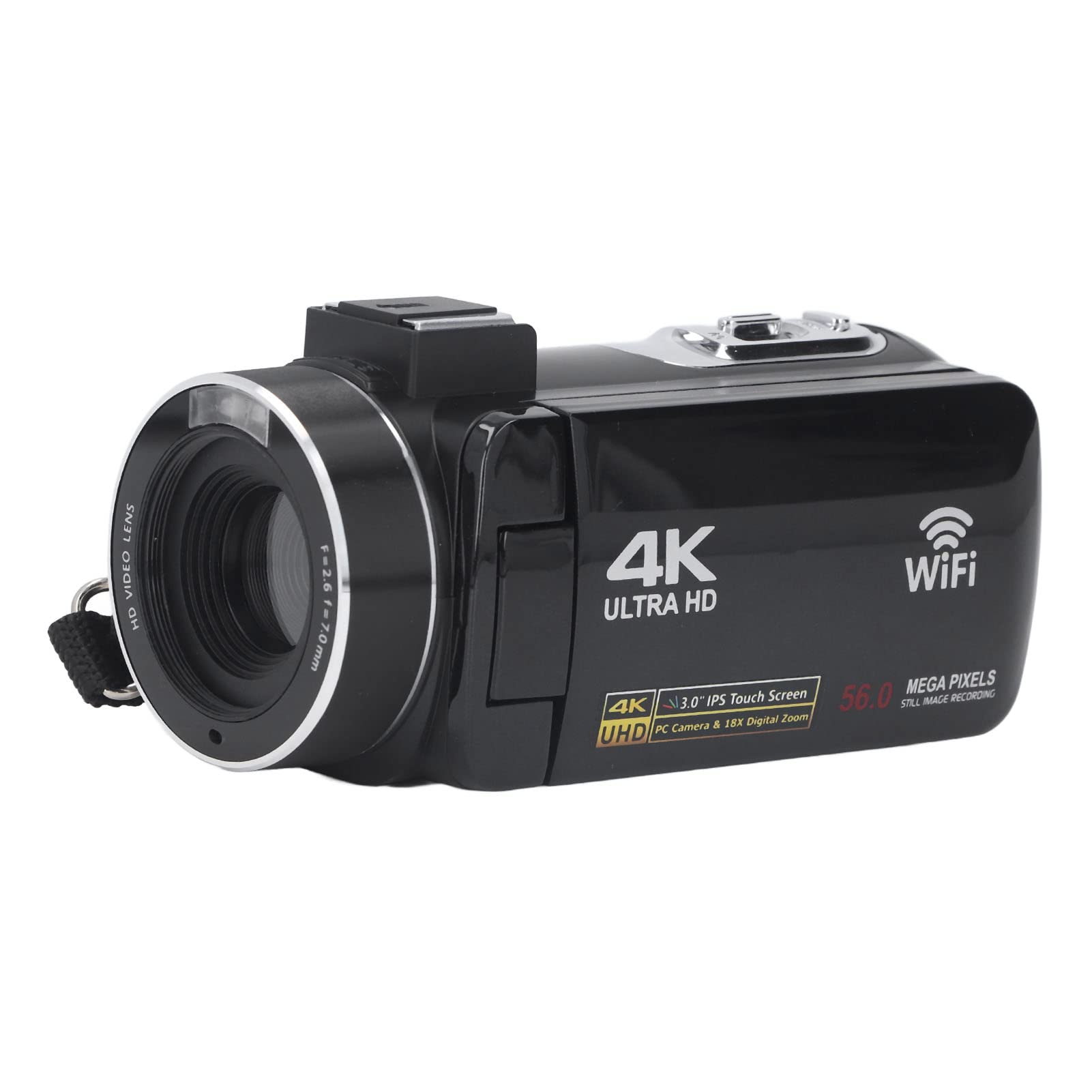 4K 56MP Digital Video Camera Camcorder - Full HD 1080P, 3.0