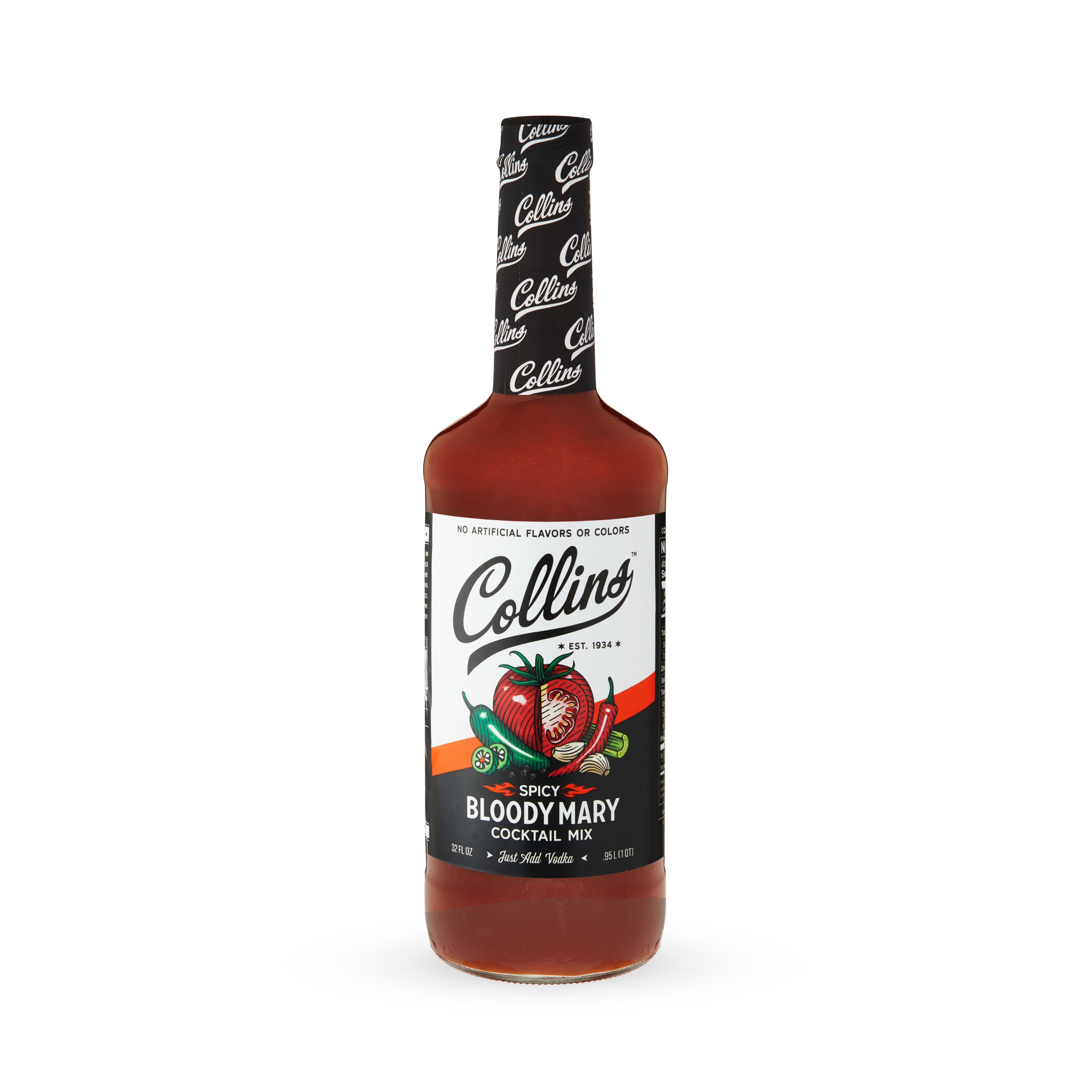 Best Spicy Bloody Mary Cocktail Mix - Premium Tomato Juice Blend with Bold Seasonings - Perfect for Brunch, Parties & Home Bars (16oz Bottle)