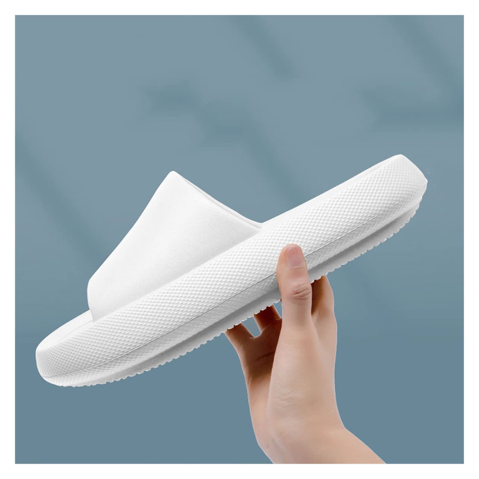 **Men's & Women's Summer Non-Slip Deodorant Thick Sole Slippers - Breathable Comfort for Indoor/Outdoor Use - White, Size 5.5-6 (US) - Perfect for Home, Poolside & Travel**