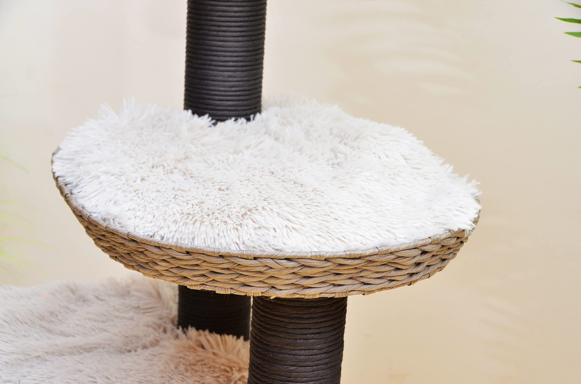Petpals 4-Level Cat Tree with Scratching Post & Perch - Sturdy Iron Grey Cat Tower for Indoor Cats (PP210328) | Perfect for Small Spaces, Playtime & Nap Time