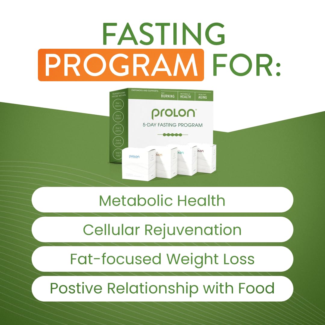 ProLon 5-Day Fasting Kit for Weight Loss & Wellness | Scientifically-Backed Fasting Program for Women & Men | 100% Plant-Based Low-Calorie Meals & Snacks | Supports Intermittent Fasting & Ketosis | Perfect for Busy Professionals & Health Enthusiasts | Use During Workdays, Travel or Lifestyle Reset