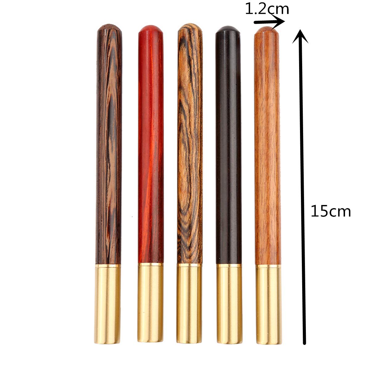 Vintage Wooden Ballpoint Pen with Brass Ball Roller & Metal Cap - Classic Writing Instrument for Office, School & Gift Giving - Perfect for Journaling, Note Taking & Everyday Use