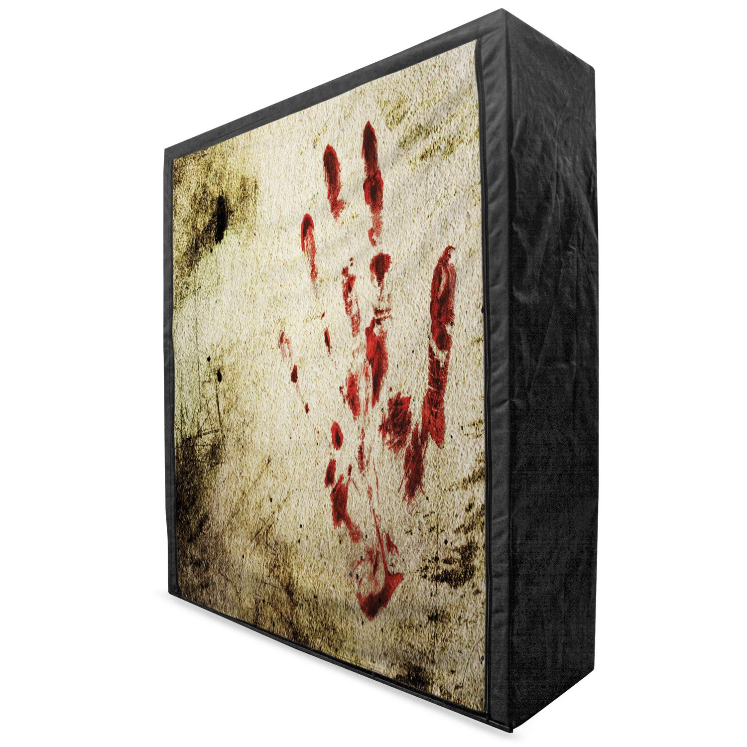 Ambesonne Horror House Portable Fabric Wardrobe - Grunge Bloody Hand Print Design, 59