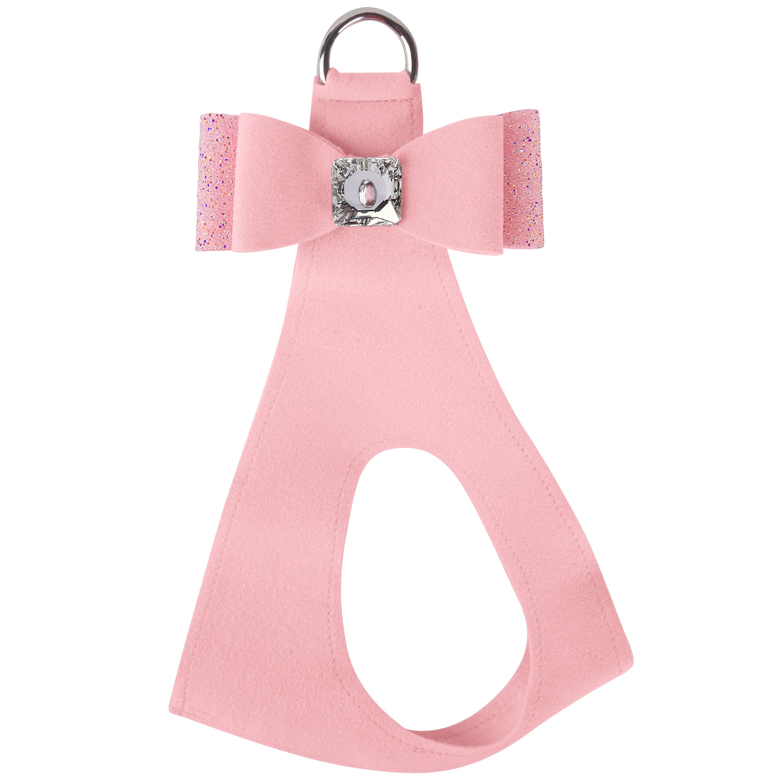 Aurora Borealis Crystal Stellar Big Bow Step In Dog Harness - Adjustable Pet Harness for Small Medium Dogs, Reflective & Comfortable Walking Gear for Night Safety (Perfect for Daily Walks, Training & Outdoor Adventures)