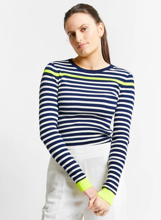 INDEE Ribbed Long Sleeve Pullover Top - Women's Size 10 L - Soft Stretch Knit Sweater for Fall & Winter Layering | Casual Office Wear & Weekend Outfits