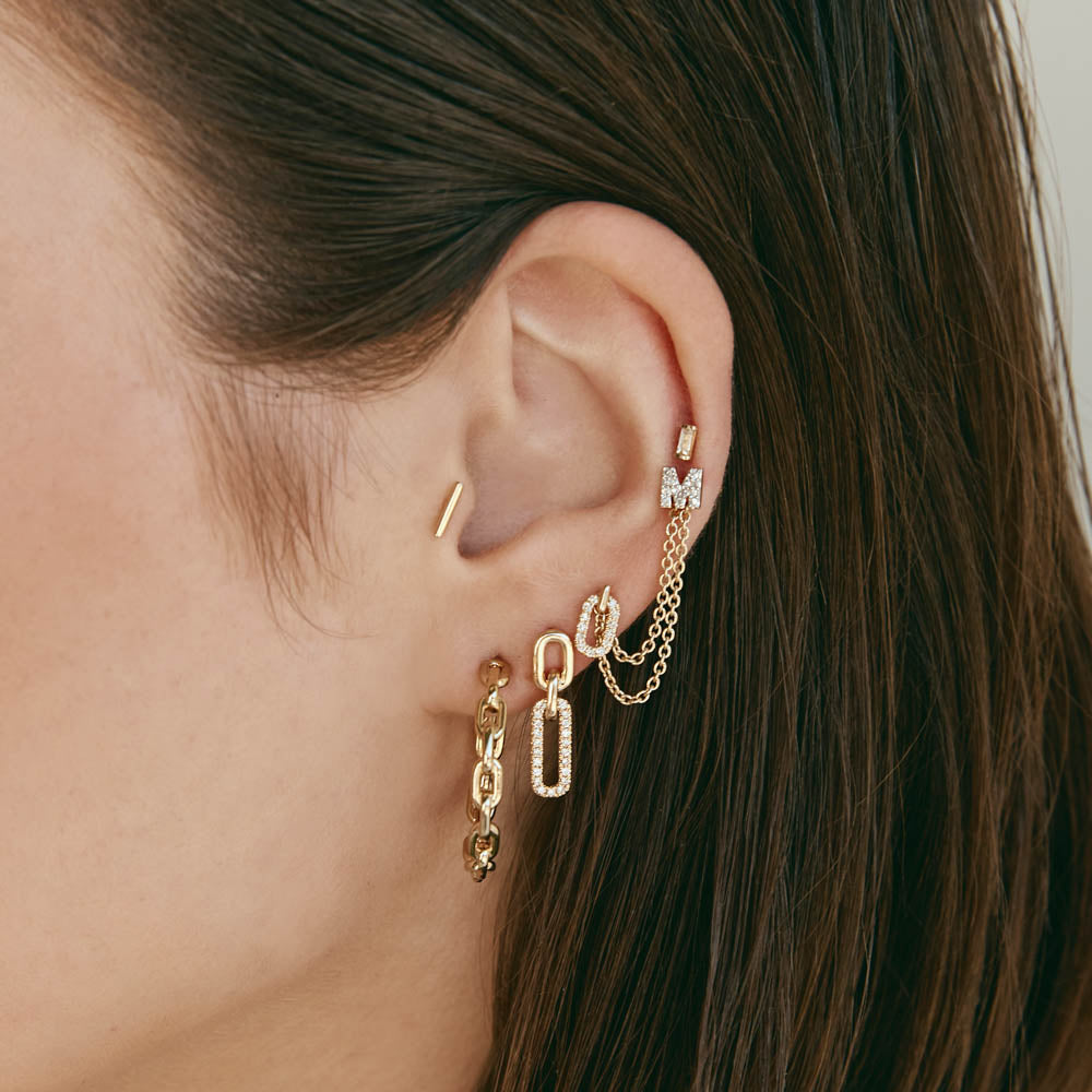 Gold Chain Link Hoop Earrings for Women - Trendy Dainty Jewelry for Everyday Wear & Special Occasions