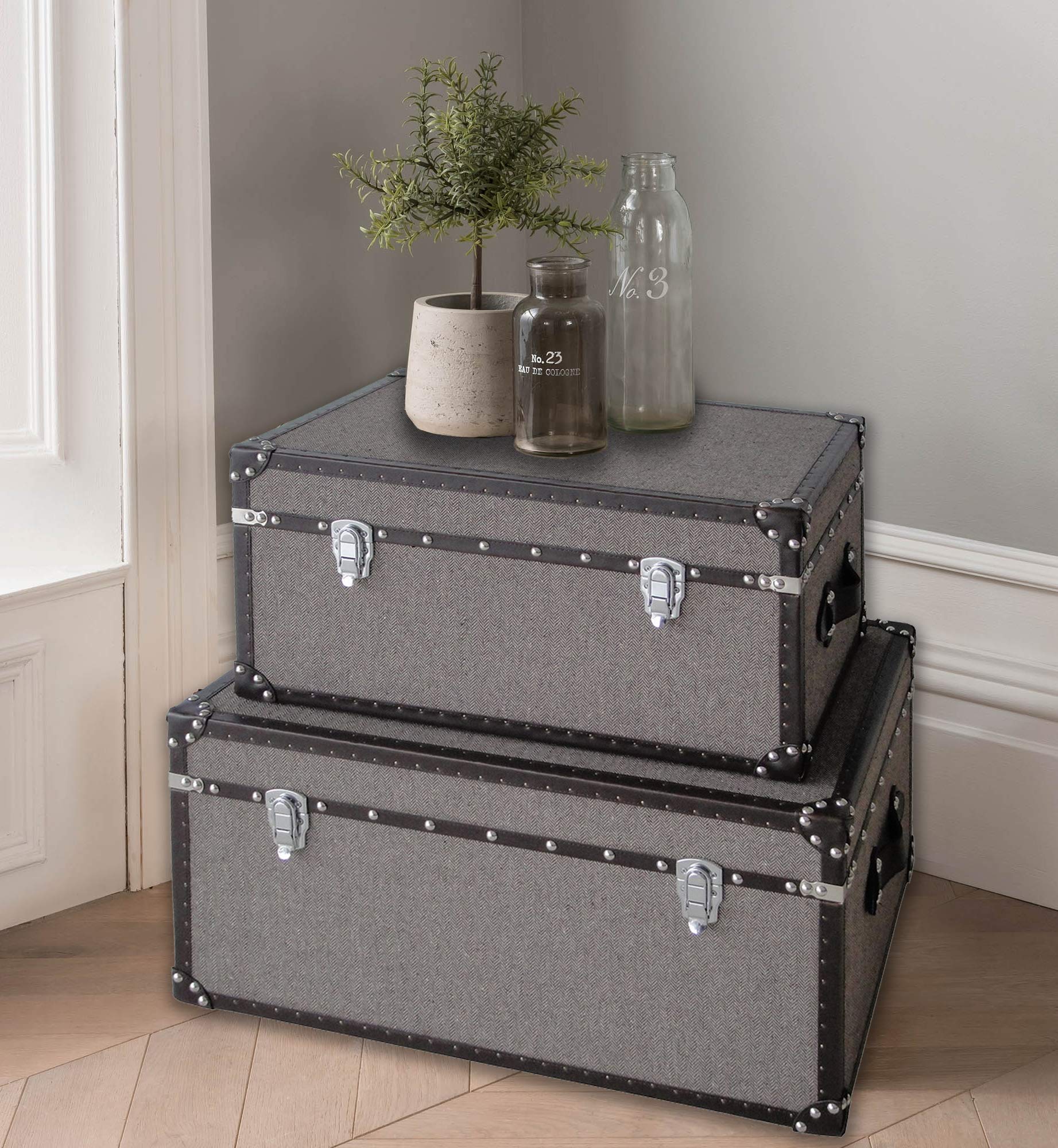Screen Gems Large Brown Storage Box - Organizer for Home, Office & Closet - Perfect for Storing Clothes, Toys & Household Items