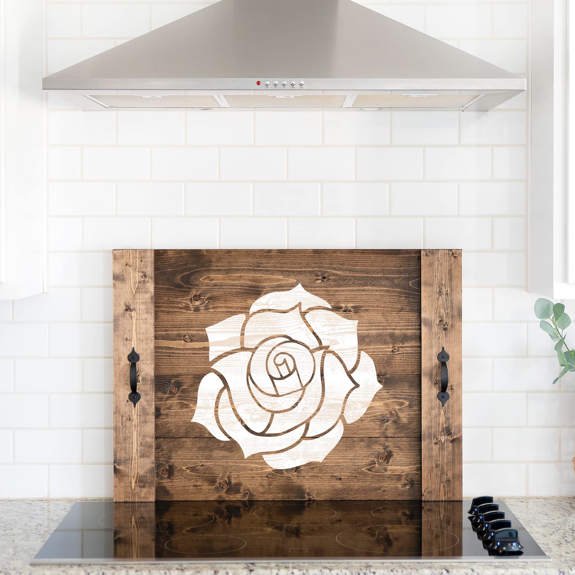 Rose Stencil for Painting - Reusable Rose Template for DIY Wall Art, Home Decor, and Craft Projects | Nature & Flower Stencils for Wood, Fabric, and Canvas Painting