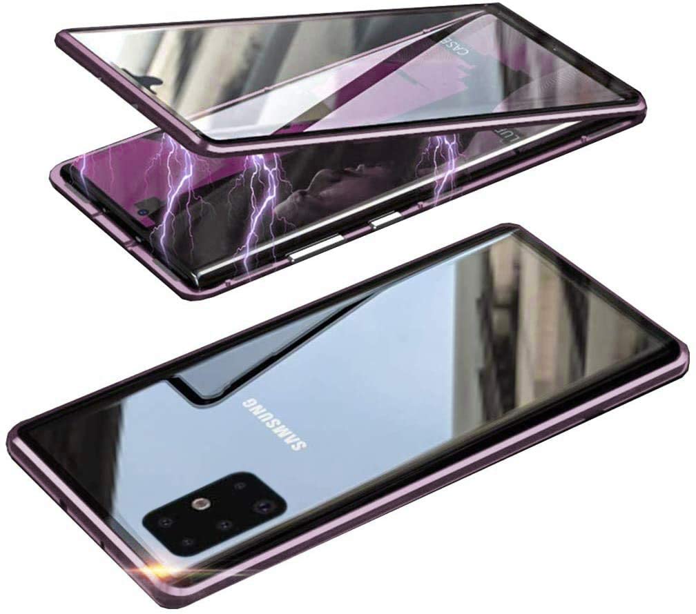 Samsung Galaxy S21 Ultra Magnetic Phone Case with Built-in Screen Protector - Compatible with Wireless Charging, Perfect for Work, Travel, and Everyday Use