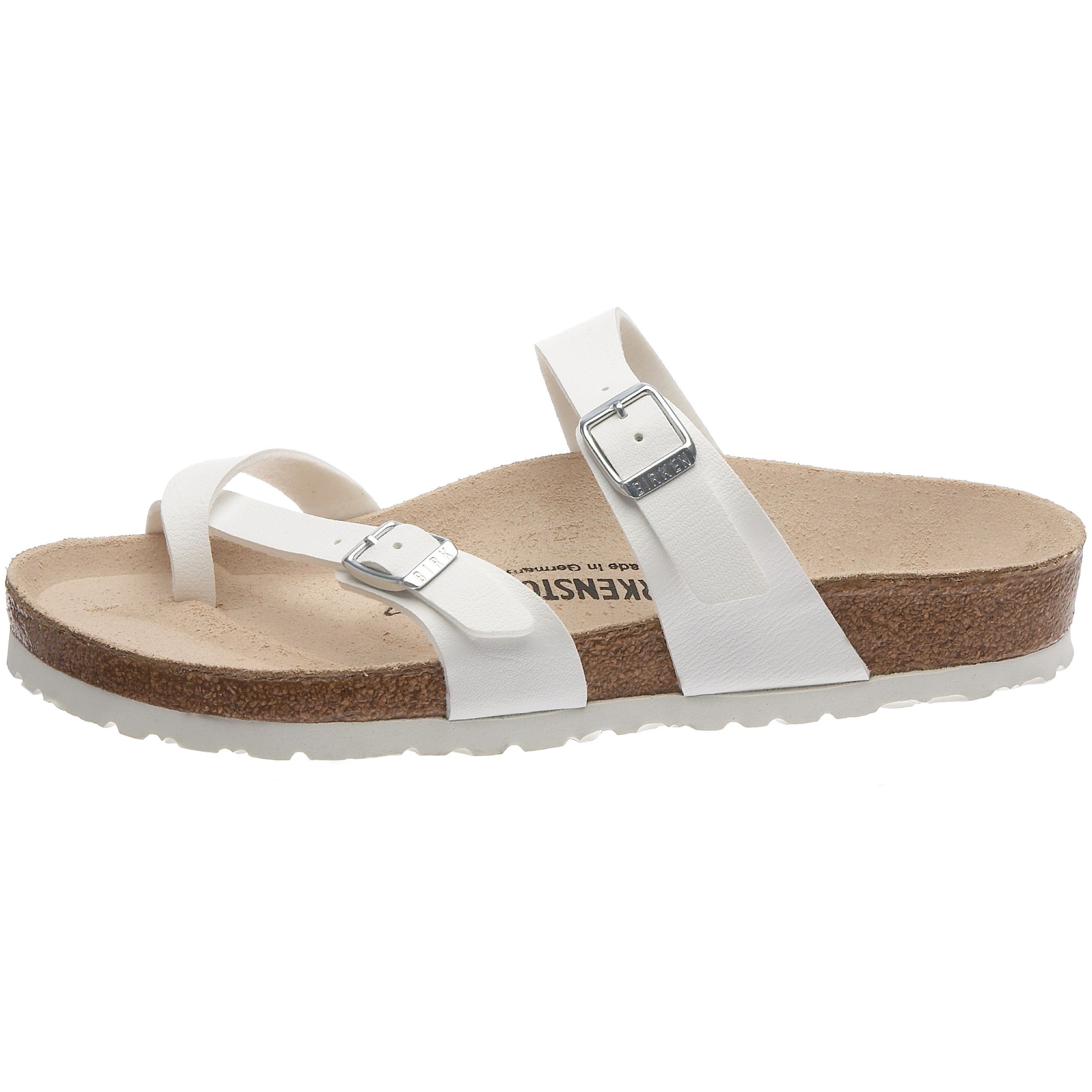 Original Birkenstock Mayari Sandals - Birko-Flor Narrow Width in White, Size 35 (Narrow) | Comfortable Summer Shoes for Women, Perfect for Beach, Vacation & Casual Wear