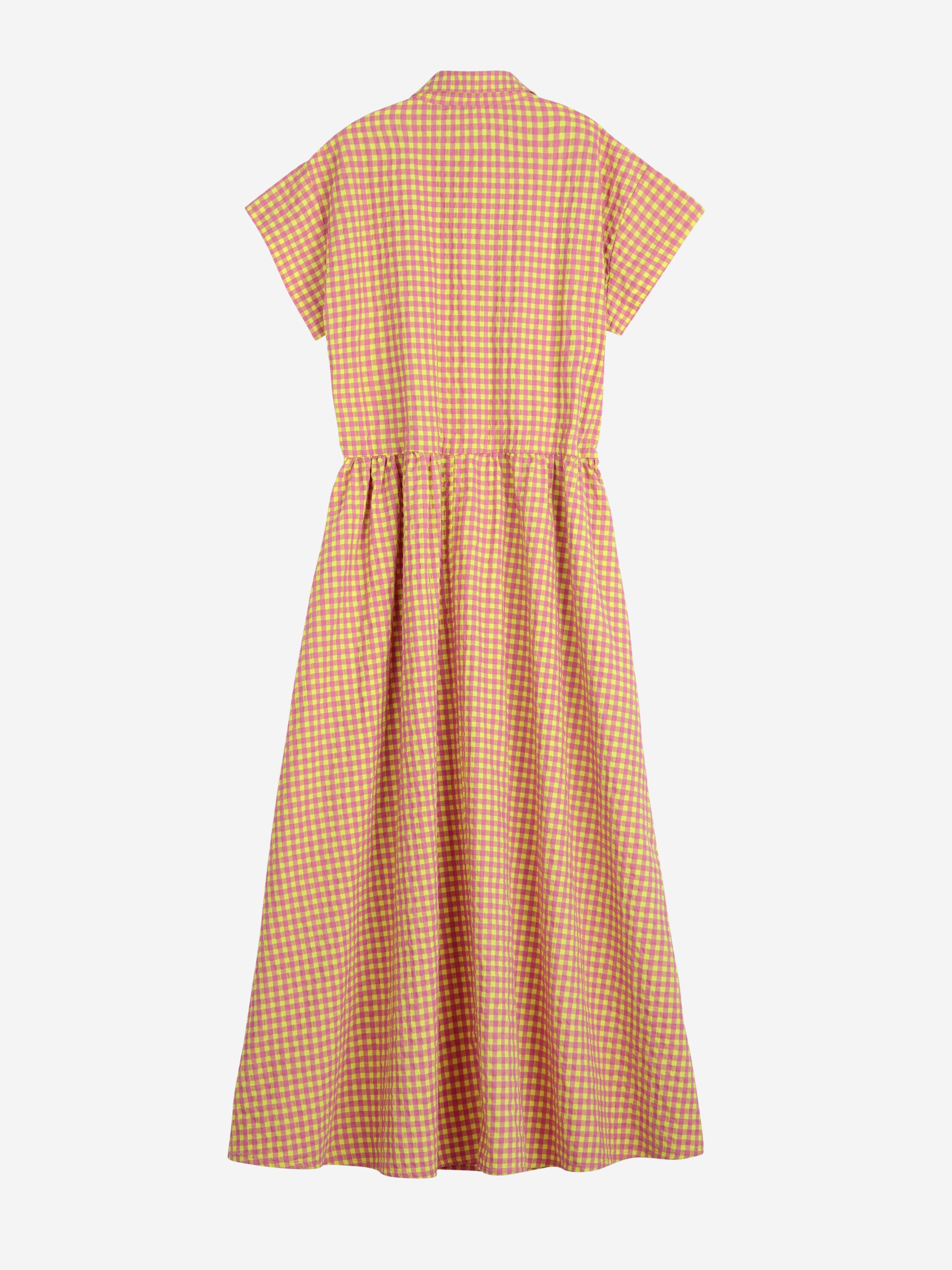 Bobo Choses Vichy Checkered Shirt Dress for Women - Casual Summer Cotton Button Down Tunic - Perfect for Beach Outings, Picnics, and Weekend Brunch