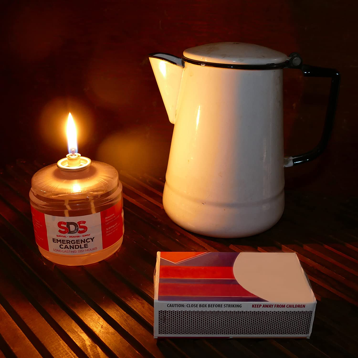 Premium SDS Liquid Oil Candles - 115-Hour Long Burning Votive Candle Fuel for Emergency Survival Kits, Power Outages & Outdoor Camping