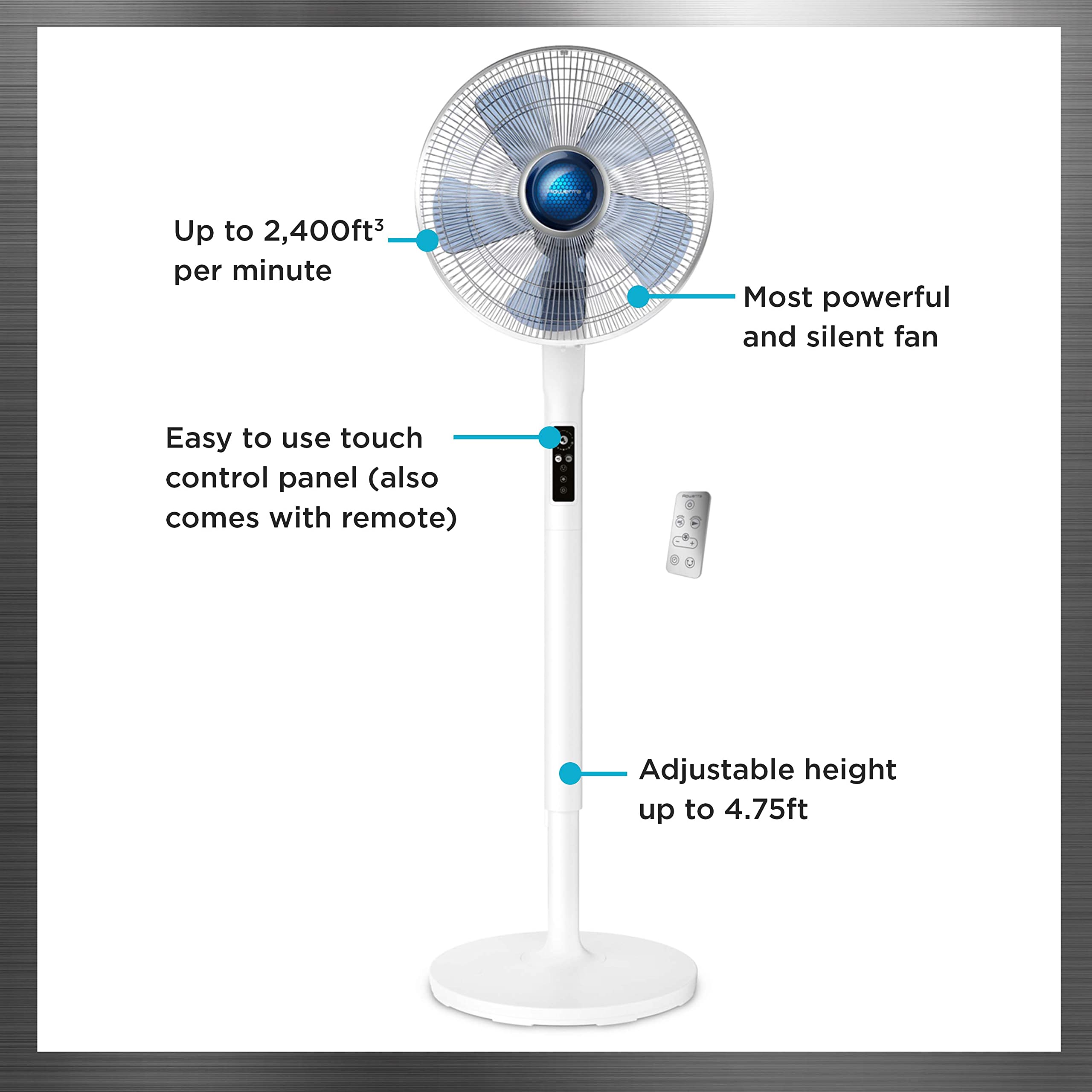 Rowenta Turbo Silence Extreme+ Stand Fan - Powerful 60
