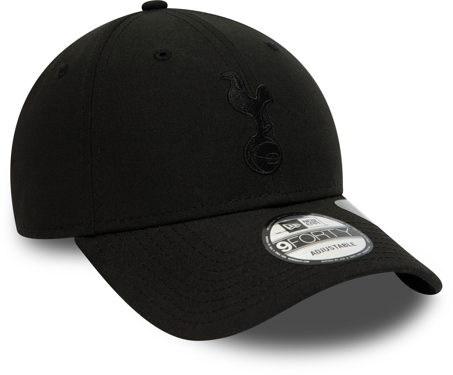 Tottenham Hotspur New Era 9Forty Adjustable Baseball Cap - Repreve Recycled Black Snapback Hat for Men & Women - Perfect for Football Games, Casual Wear & Sports Fans