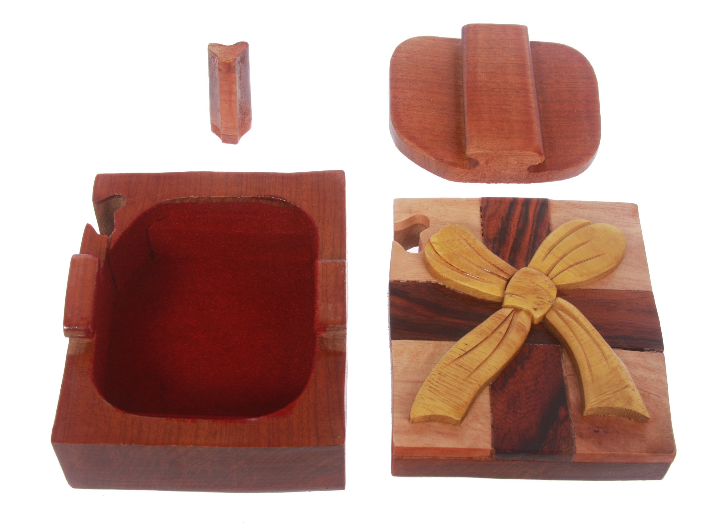 Handmade Wooden Puzzle Box for Jewelry - Secret Gift Box with Hidden Compartment - Perfect for Surprise Gifts, Treasure Storage & Home Decor