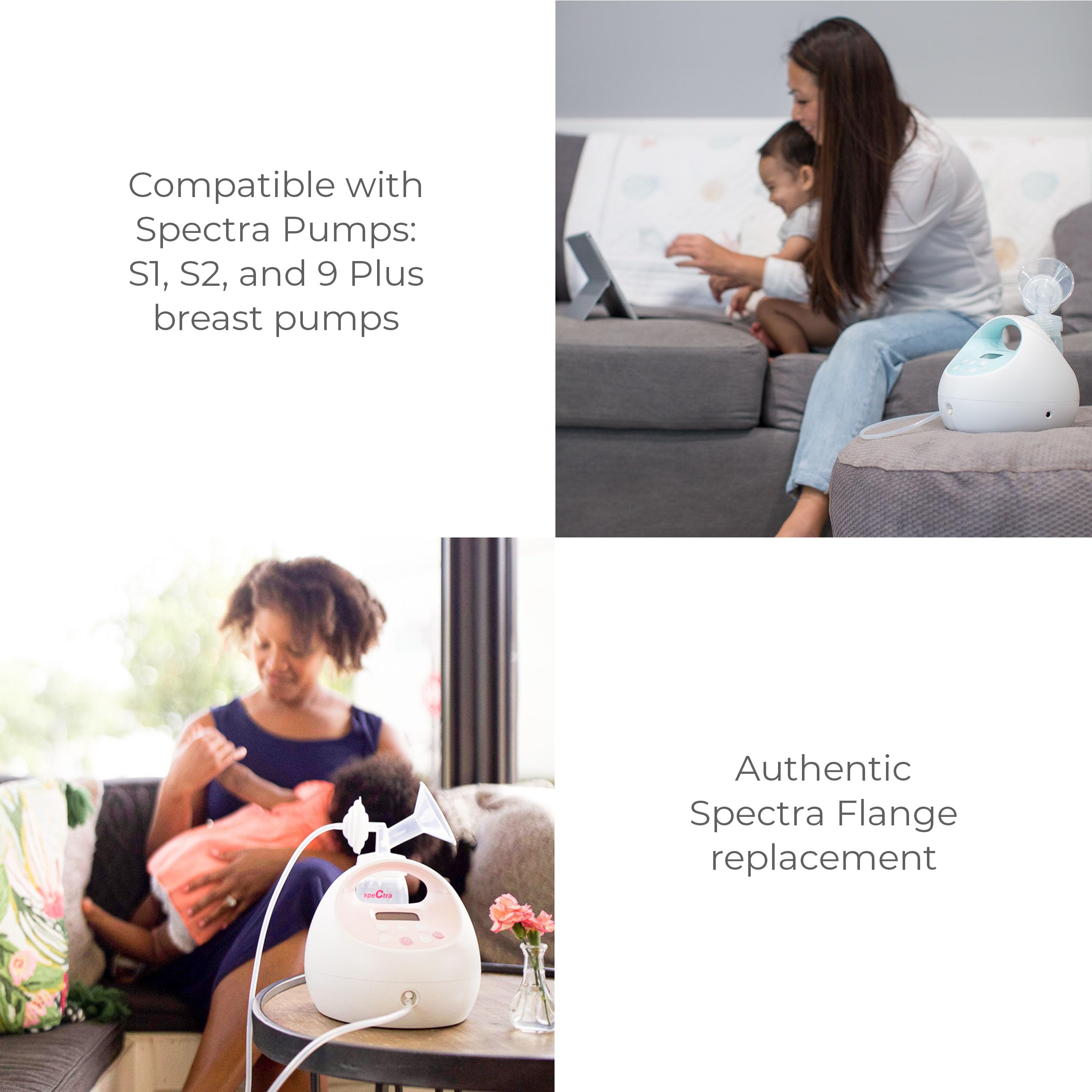 Spectra Baby S1 Plus Premier Electric Breast Pump with Rechargeable Battery - 28mm Flange Size, Includes Premium Grey Tote & Accessory Kit - Perfect for Travel, Work & Hands-Free Pumping at Home