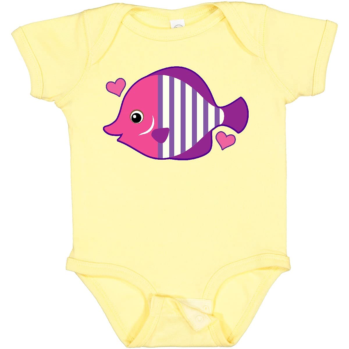 Inktastic Cute Tropical Fish Beach Vacation Baby Bodysuit - Soft Cotton Onesie for Boys & Girls - Perfect for Summer, Pool Party & Beach Outfits