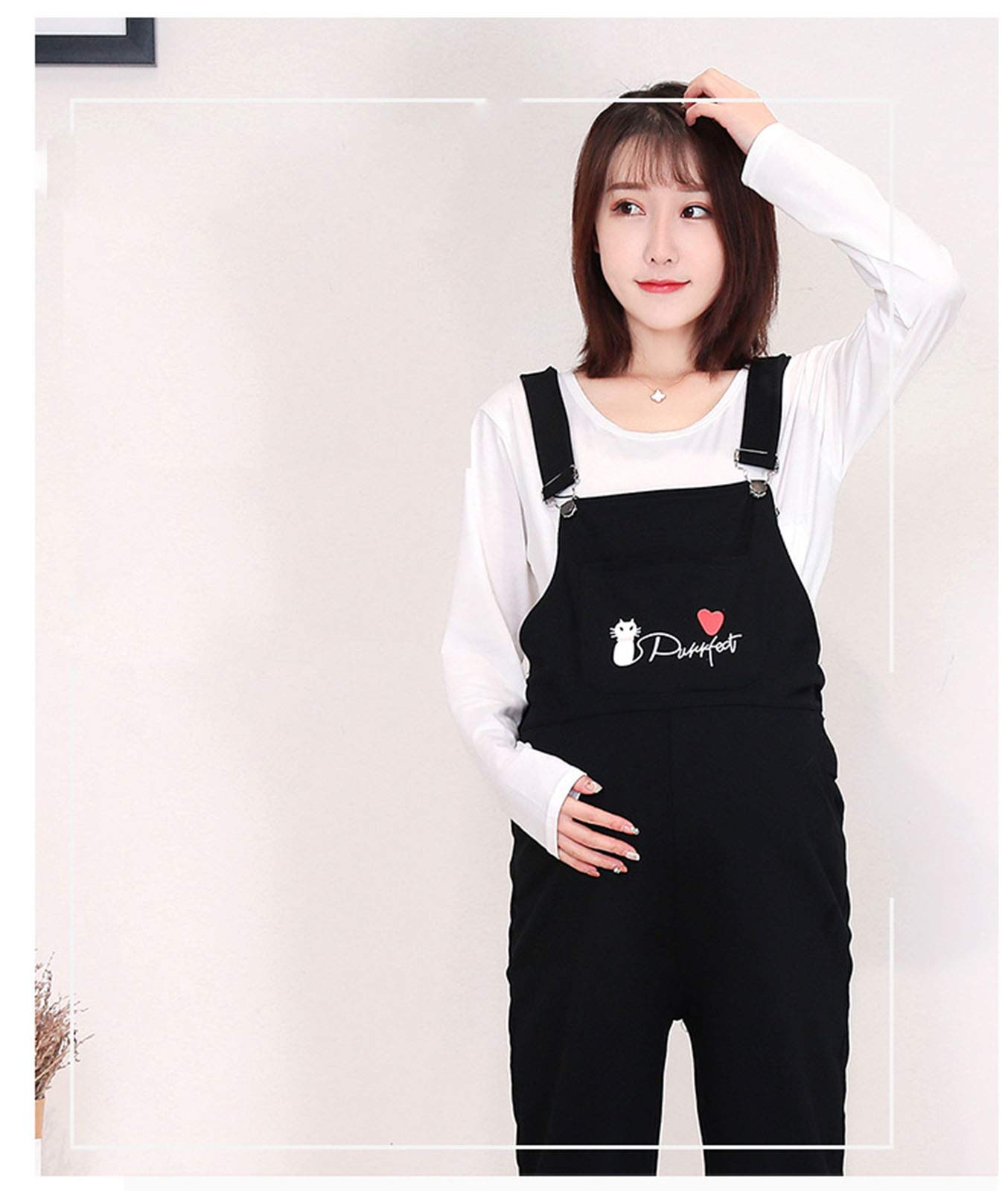 Women's Casual Maternity Overalls Dungarees - Stretch Comfortable Pregnancy Jumpsuit for Everyday Wear, Nursing & Outdoor Activities