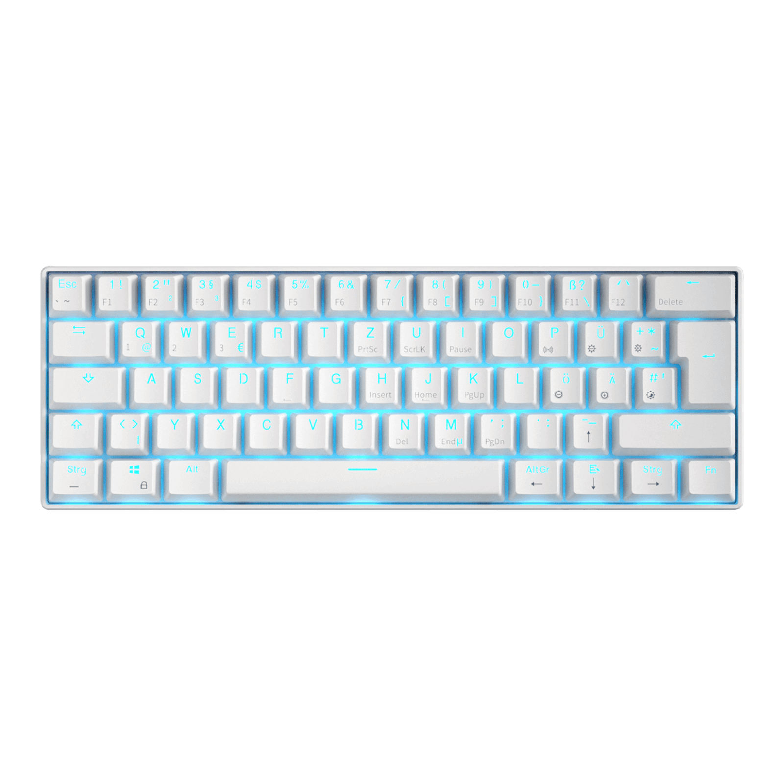 RK61 DE 60% QWERTZ Mechanical Keyboard - Compact Wireless Bluetooth Gaming Keyboard with RGB Backlit, Hot-Swappable Switches for PC/Mac - Perfect for Office Work, Gaming & Programming