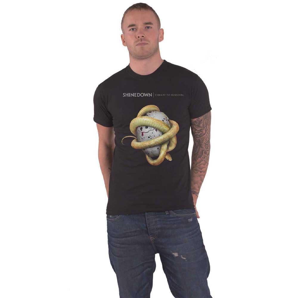 Official Shinedown Band Logo T-Shirt for Men - Black Clean Threat Graphic Tee | Rock Concert, Casual Wear & Fan Merchandise