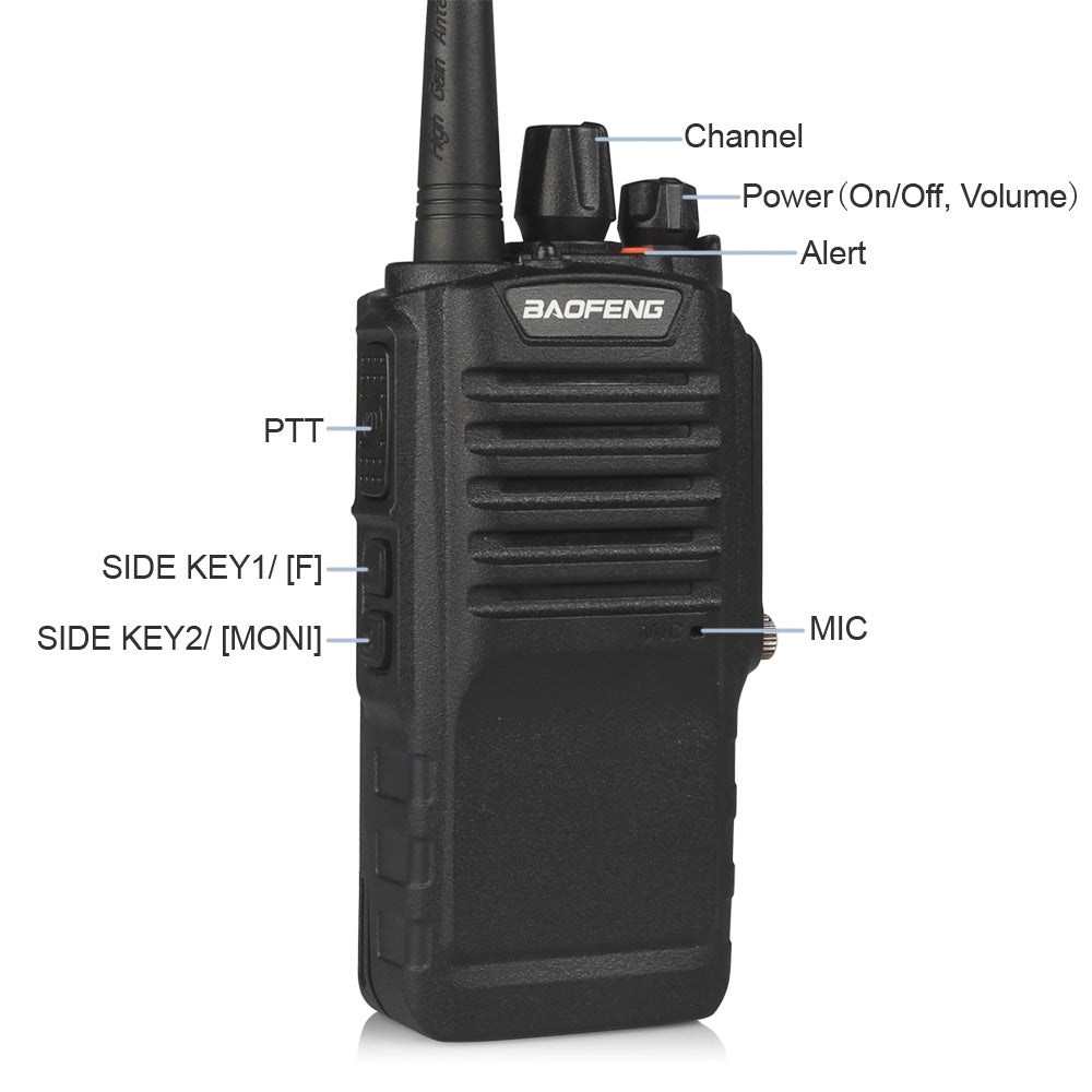 Baofeng BF 9700 UHF Two-Way Radio [2 Pack with Charging Cable] - 7W/5W/1W Adjustable Power, IP67 Waterproof & Noise Reduction for Outdoor Adventures, Hiking, Camping and Emergency Communication