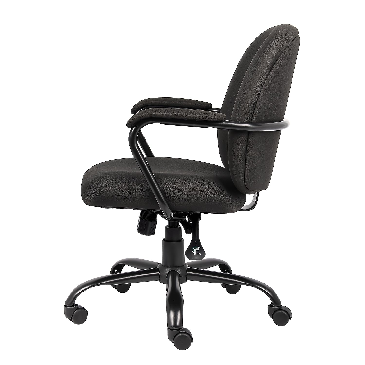 Boss Office Products Heavy Duty Task Chair - Ergonomic Black Office Chair for Home & Business Use - Perfect for Long Hours of Sitting & Computer Work