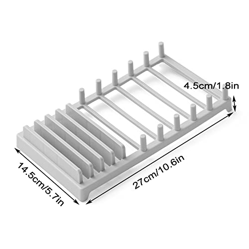 VALINK Stainless Steel Dish Drying Rack - Space Saving Kitchen Organizer with Pot Lid Holder & Utensil Drainer | Perfect for Small Kitchens, Countertop Storage & Dishwashing Organization