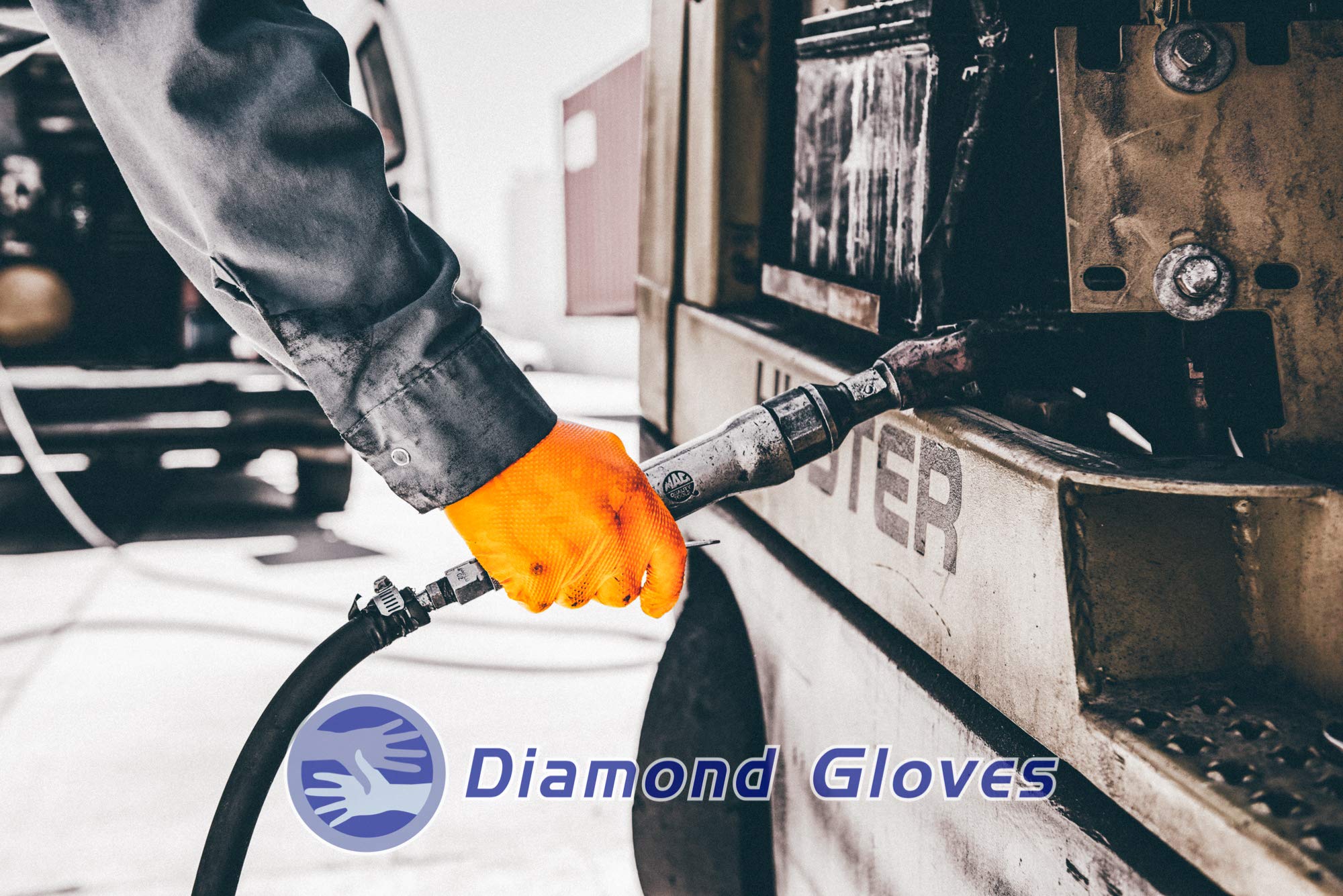 Premium Orange Nitrile Gloves - 6 Mil Heavy Duty, Powder-Free, Latex-Free - Diamond Textured Grip for Automotive, Mechanics, Food Handling, Janitorial & Cleanroom Use - Food Grade Safe - Free Shipping (X-Large) - Perfect for Workshop, Kitchen & Industrial Safety Protection