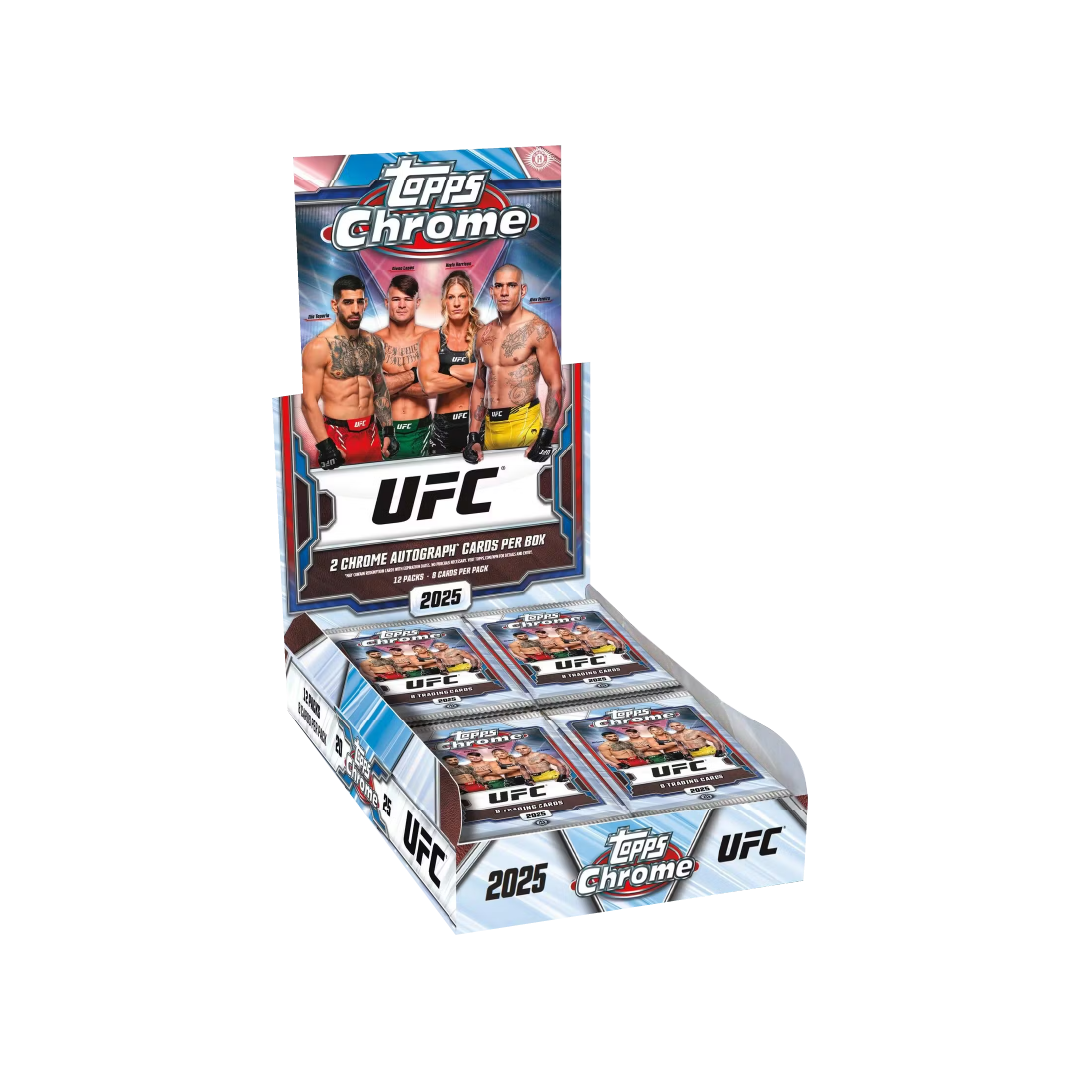 Topps Chrome UFC 2025 Hobby Box - Limited Edition Trading Cards for Collectors | Pre-Order Now for Best Deals | Perfect for UFC Fans, Sports Memorabilia Enthusiasts, and Gift Giving