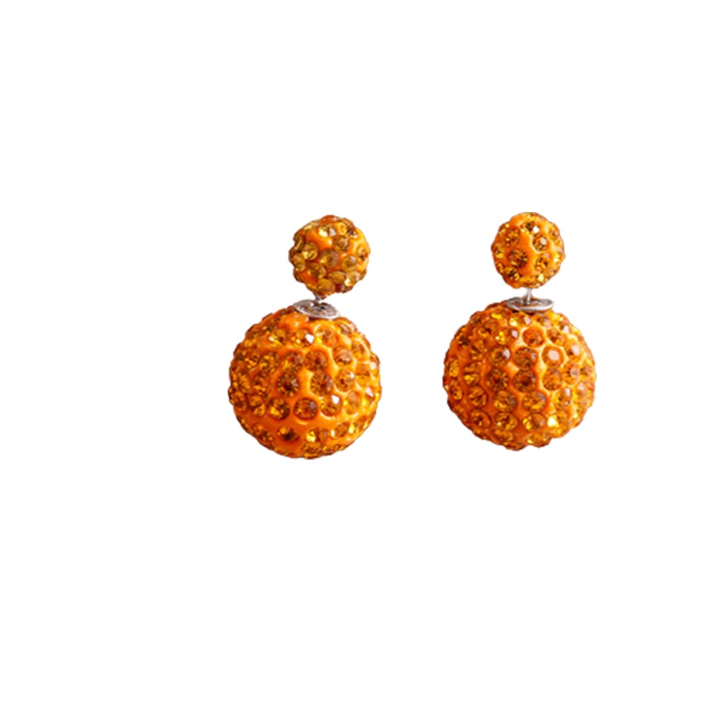 Luxury Crystal Ball Stud Earrings for Women - Colorful Fashion Jewelry Set, Professional Piercing Ear Studs, Perfect Birthday Gifts for Her | Elegant Everyday Wear & Special Occasions