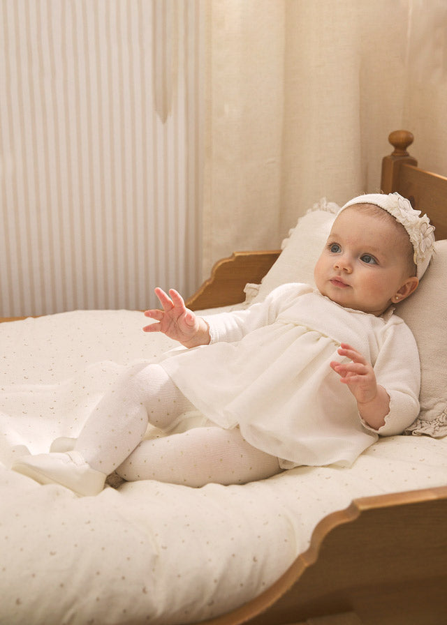 Soft Natural Cotton Tights for Newborn Girls - Perfect for Baby Outfits, Photoshoots & Everyday Comfort