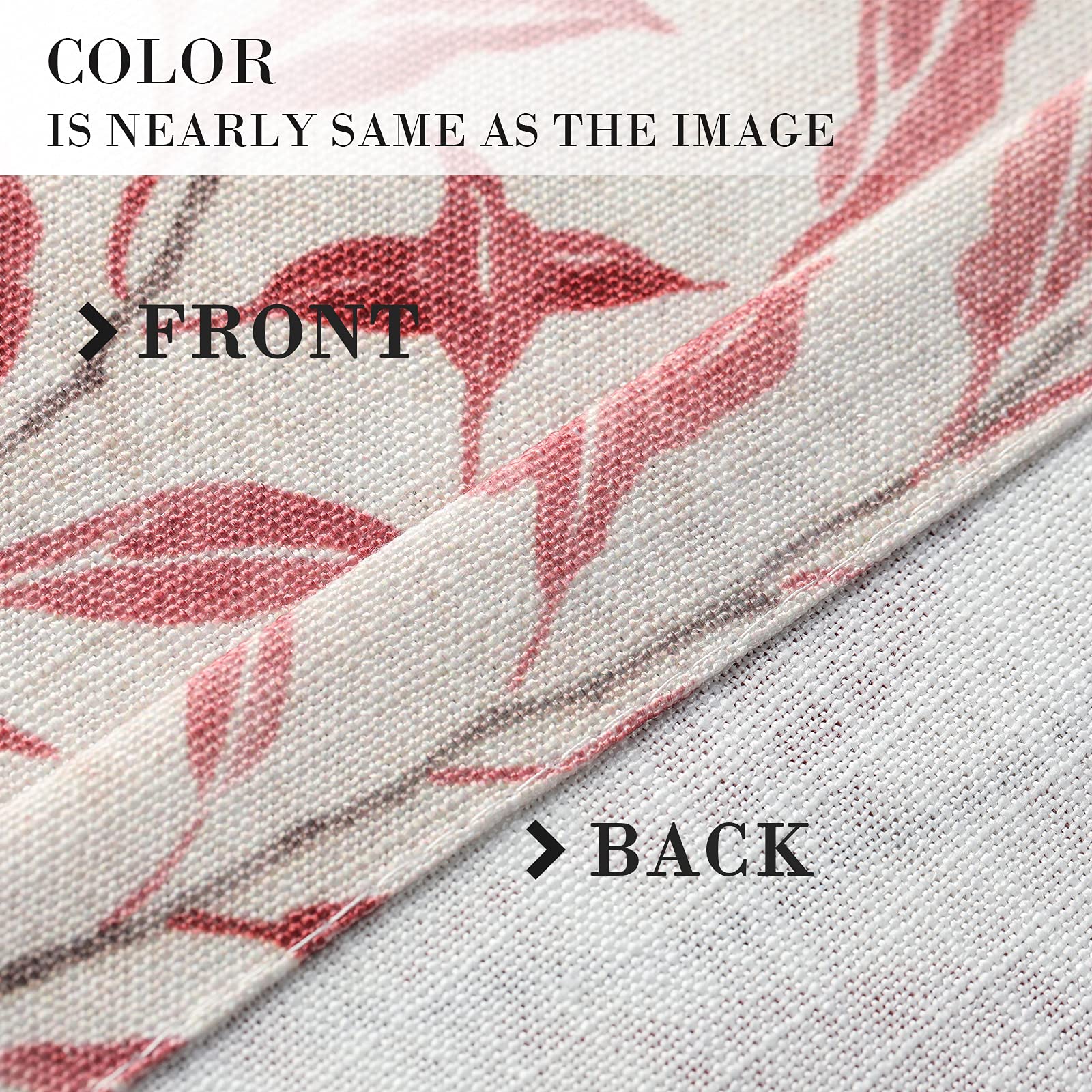 VOGOL 36 Inch Kitchen Curtains Set of 2 - Red Cafe Tier Half Curtains with Rod Pocket for Windows (30x36 Inch) - Perfect for Kitchen, Living Room, Bedroom & Porch Decor