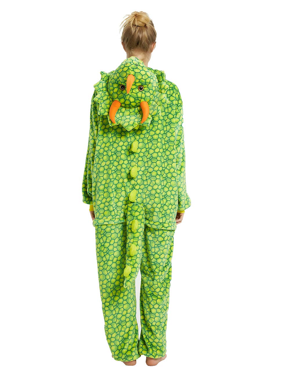 Dinosaur Onesie Pajamas for Adults - Women's Novelty Dinosaur Costume One-Piece Pajama Set - Perfect for Halloween, Cosplay, and Loungewear