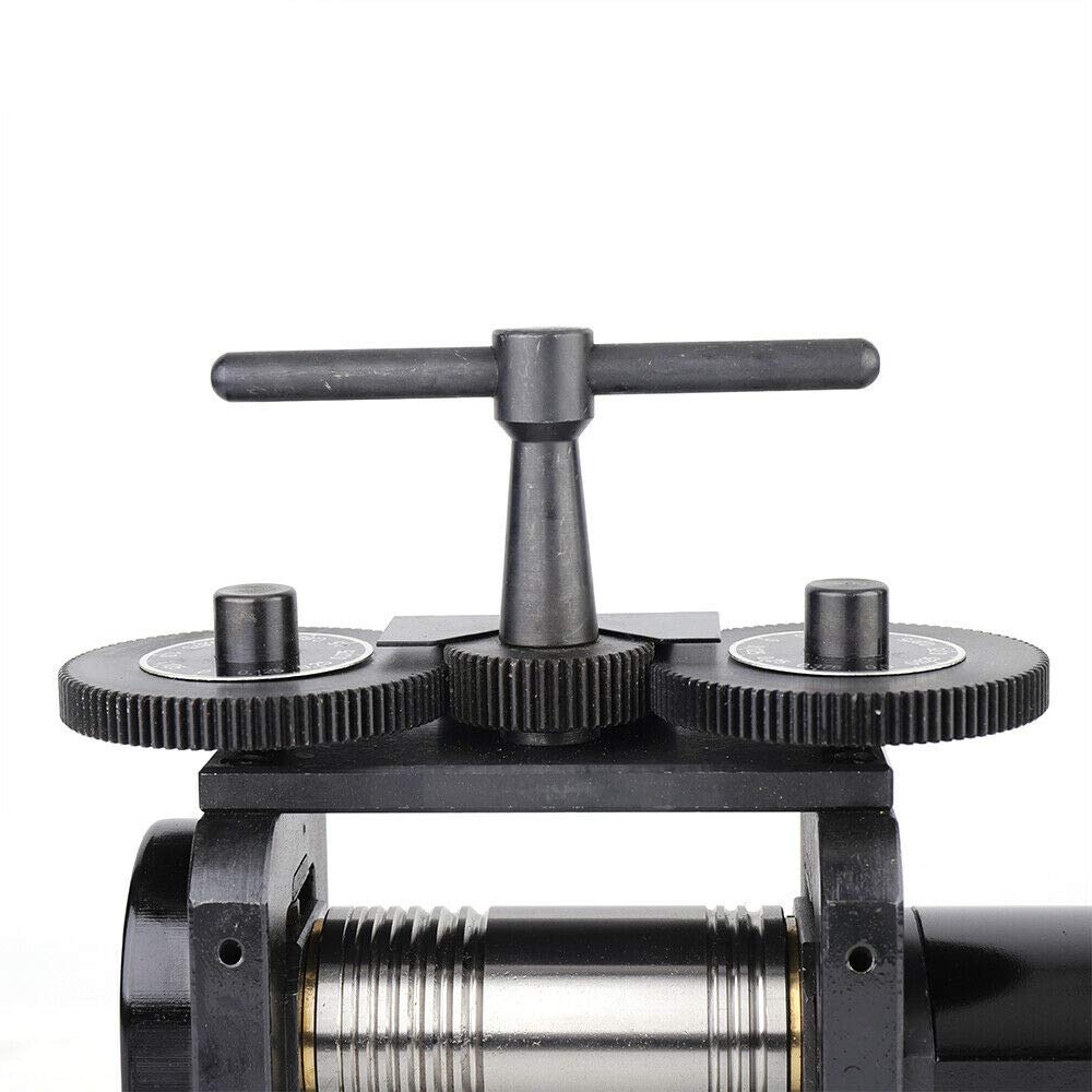 110mm Commercial Metal Manual Combination Rolling Mill Jewelry Press Machine - Wide Metal Sheet Marking Tool for Jewelry Making, DIY Craft & Tablet Pressing | Perfect for Jewelry Workshops, Metalworking & Handmade Craft Projects